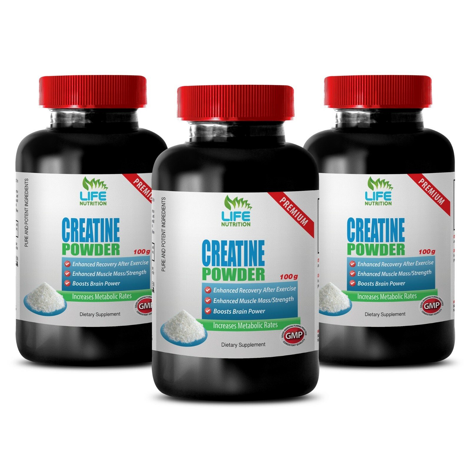 creatine supplement – Creatine Powder 100g – weight gain supplement 3 Bottles