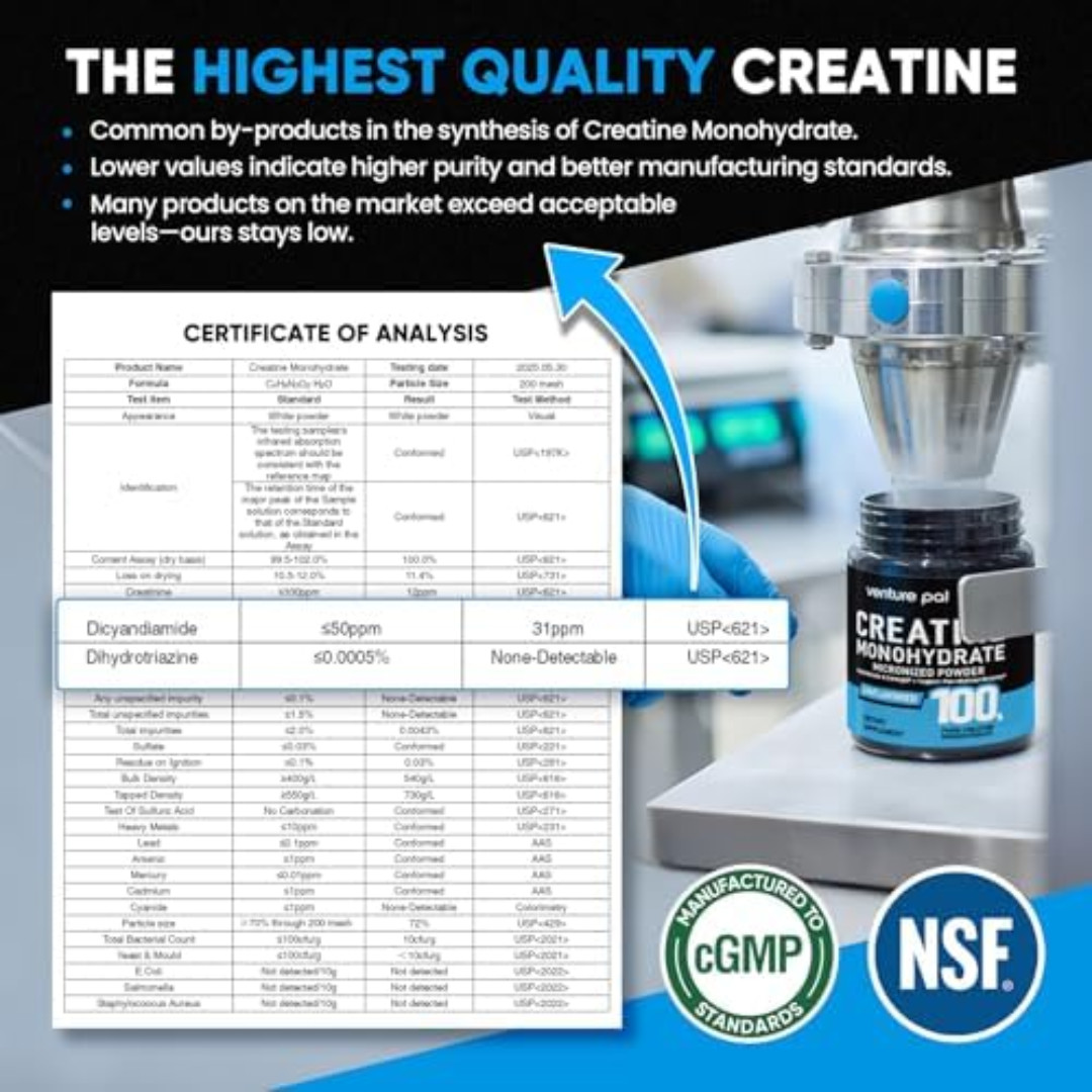 100% Pure Micronized Creatine Monohydrate Powder, Unflavored Creatine for Women