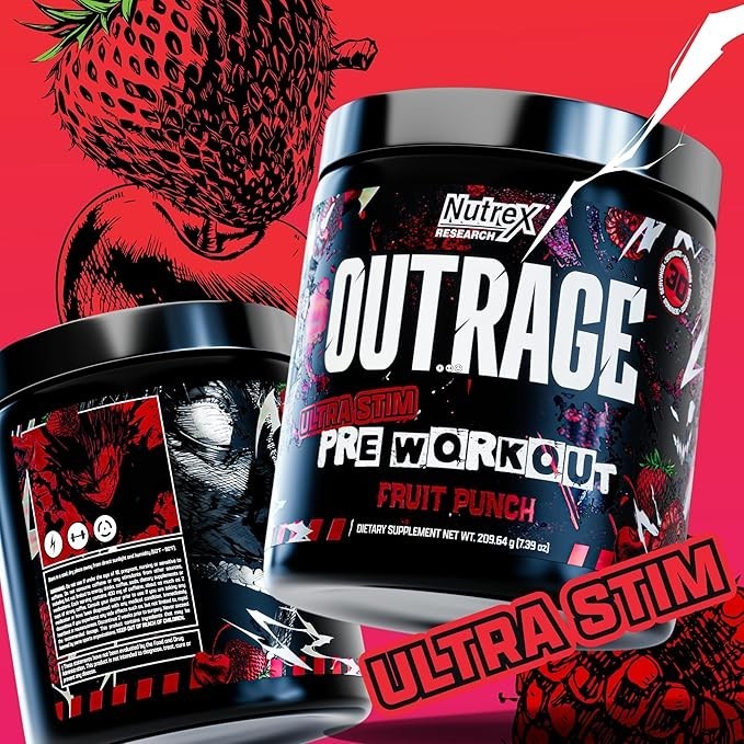 Nutrex Outrage Ultra Stim Pre Workout Powder 30 Servings Various Flavors