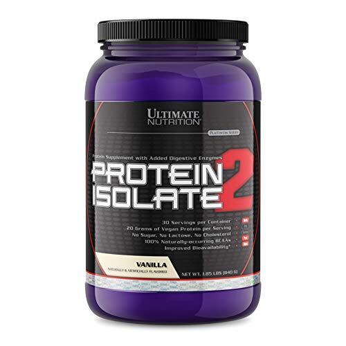 Ultimate Nutrition Vegan Plant Based Protein Isolate Powder – Vanilla, 2 Pounds