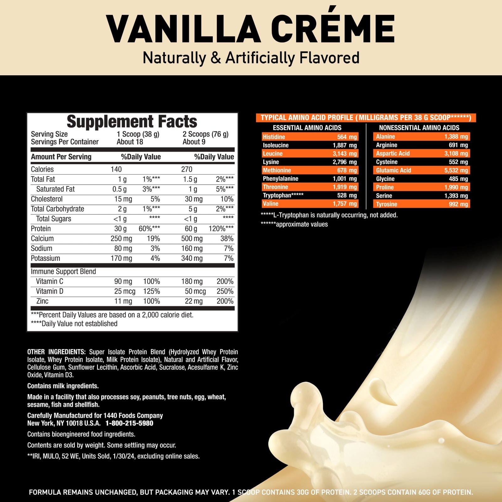 Body Fortress Super Advanced 100% Ultra-filtered Isolate Protein Powder,Vanilla