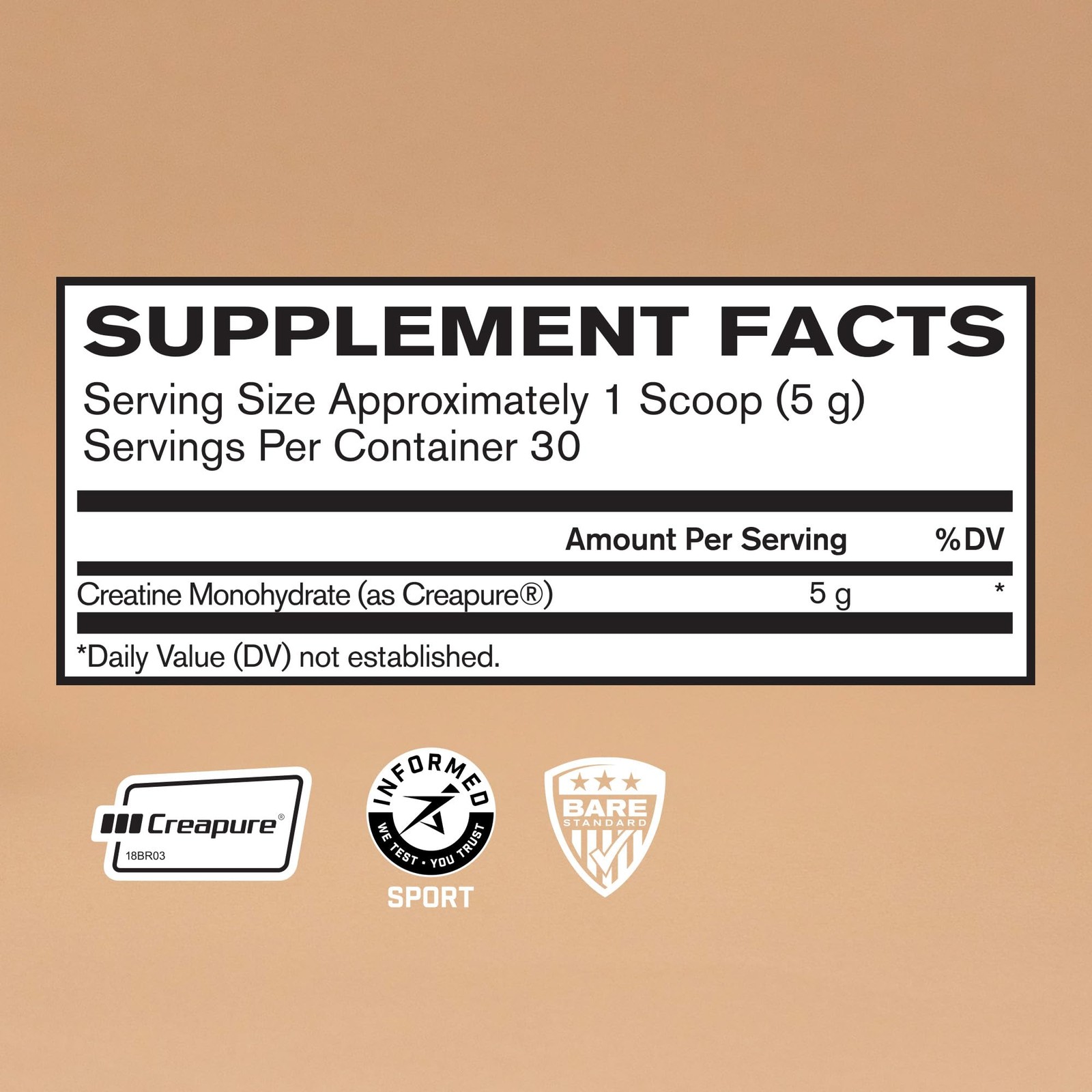 BARE PERFORMANCE NUTRITION, BPN Pure Creatine 5.3 Ounce (Pack of 1)