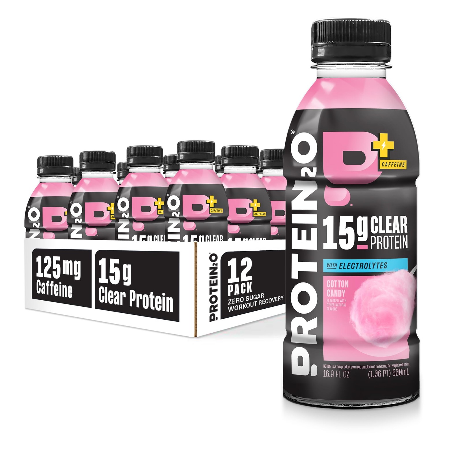 Protein2o 15g Whey Protein Isolate Hydration Drink 16.9 Fl Oz (Pack of 12)