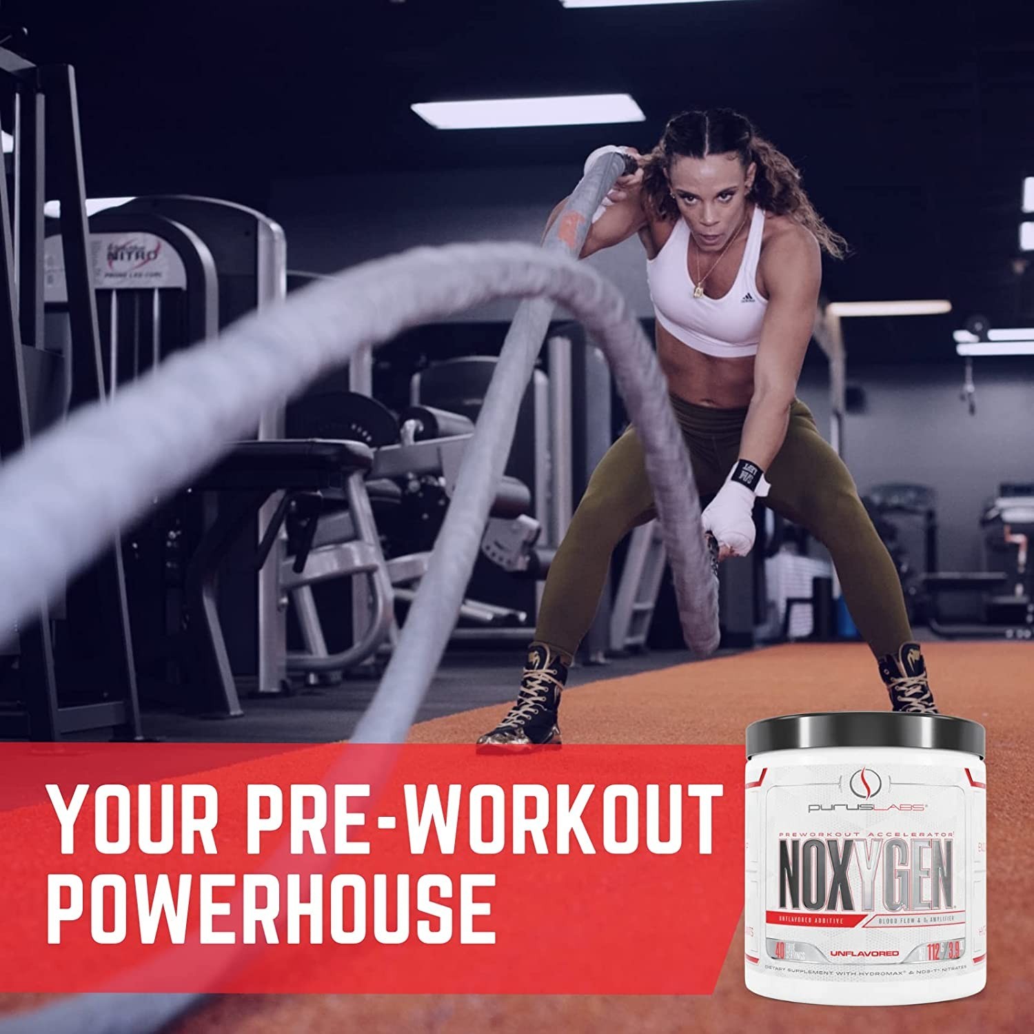 Purus Labs Noxygen – Unflavored Pre-Workout Accelerator, Nitric Oxide 40 Serving