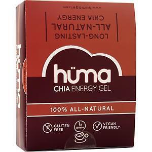Huma Products Chia Energy Gel – 100% All Natural Chocolate 24 pckts