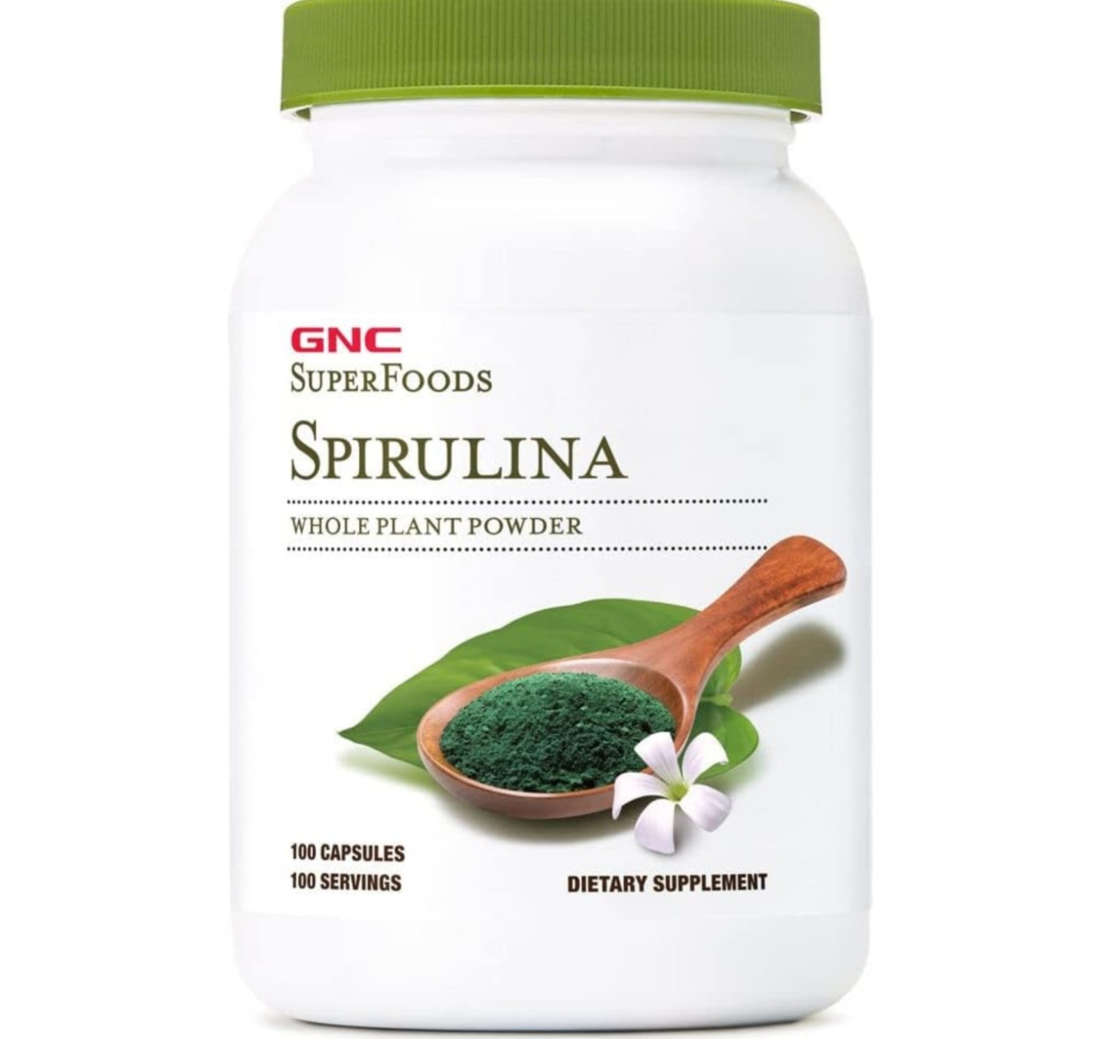 Gnc SuperFoods SPIRULINA 120 Capsules (120 Servings) Whole Plant BEST BY 05/26