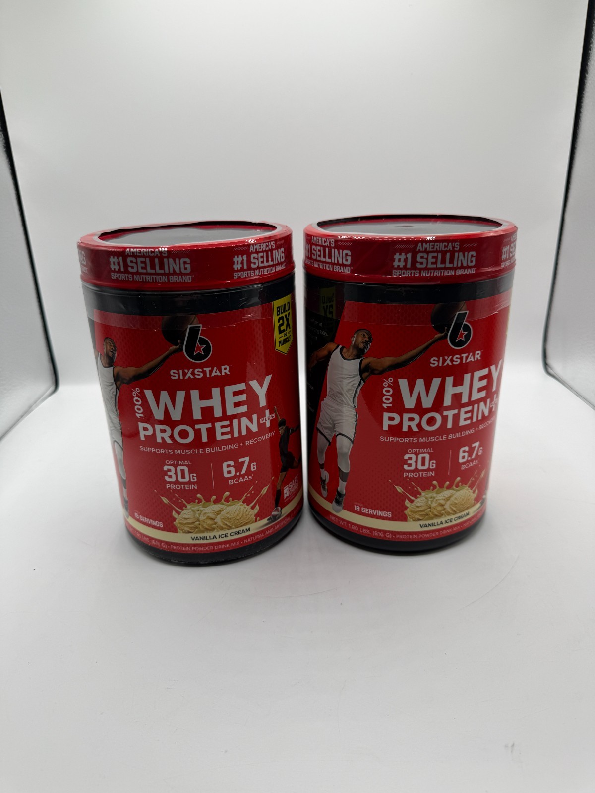 2X Six Star Whey Protein Plus 30g Protein Powder Vanilla Cream 1.81 lbs 7/2028
