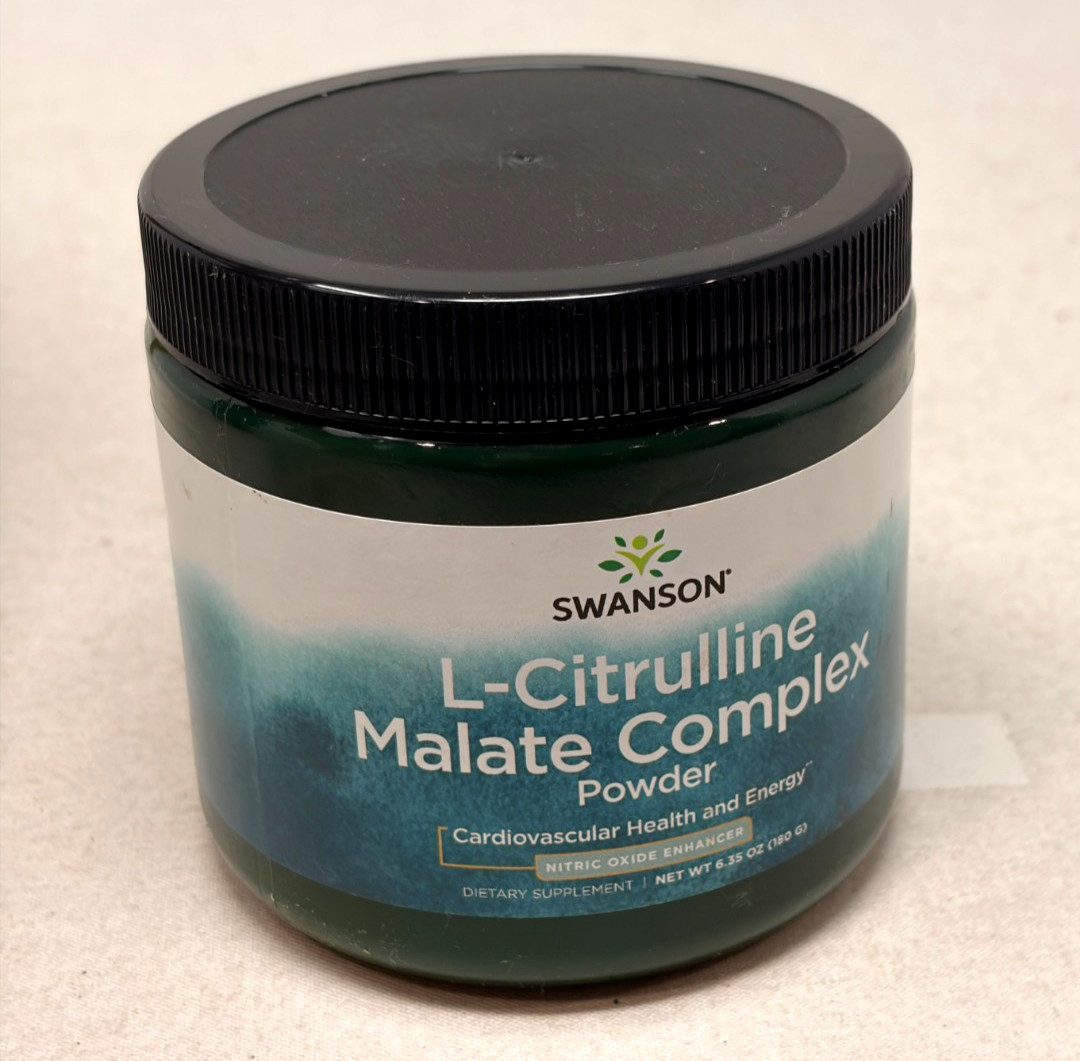 New Swanson L-Citrulline Malate Complex Powder 180g 90 Servings Mfg 1/25