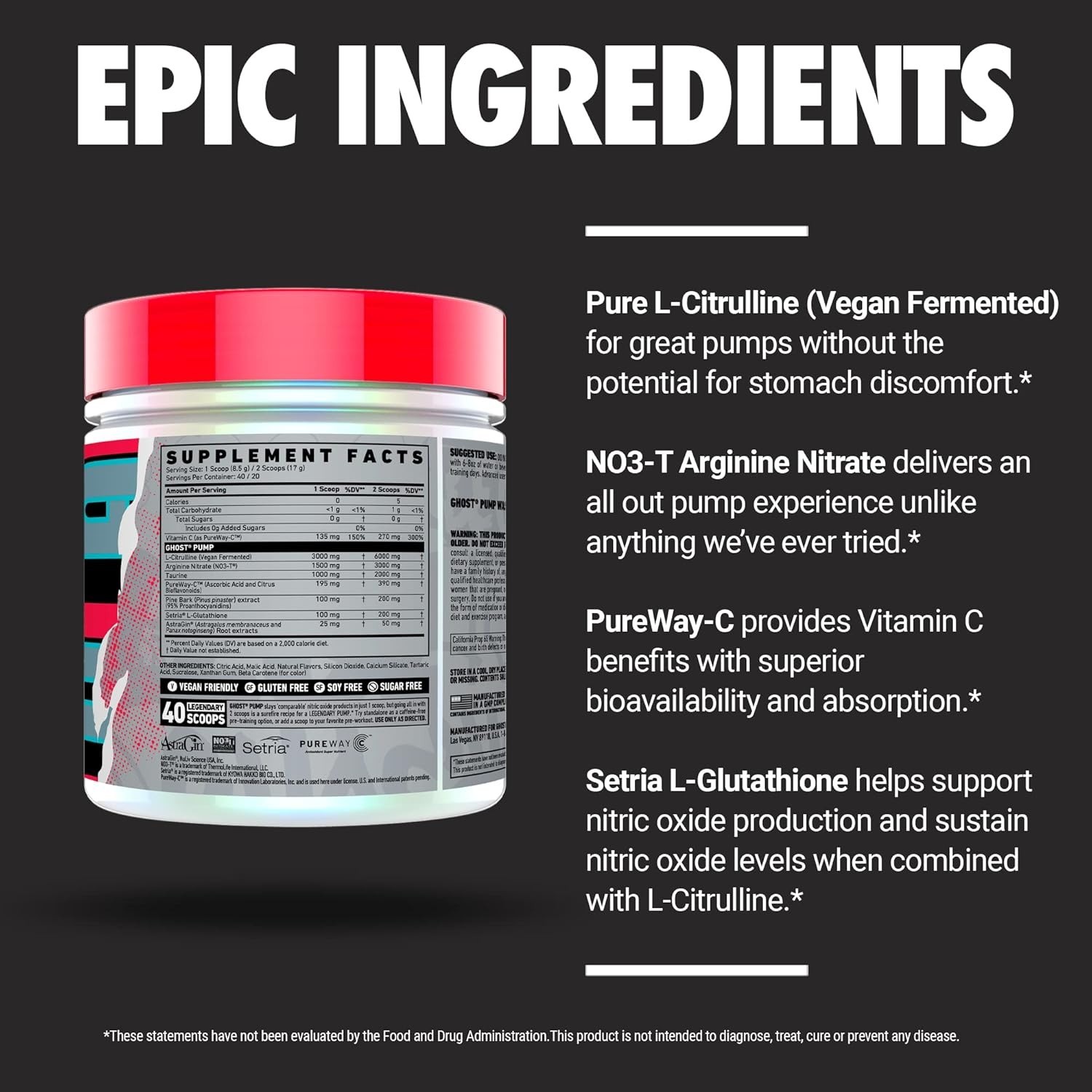 Stimulant-Free Pump Powder – L-Citrulline & Arginine Nitrate