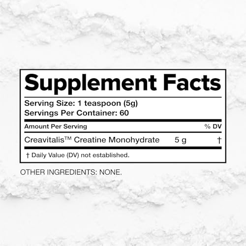 Creatine Monohydrate Micronized Powder 5g 60 Servings Vegan