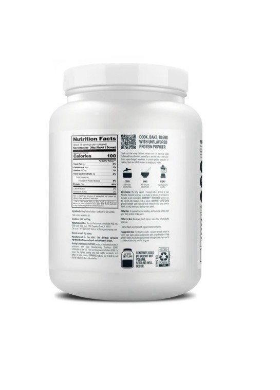 Isopure Zero Carb Whey Protein Isolate Powder, Unflavored, 16 oz (1 lb)