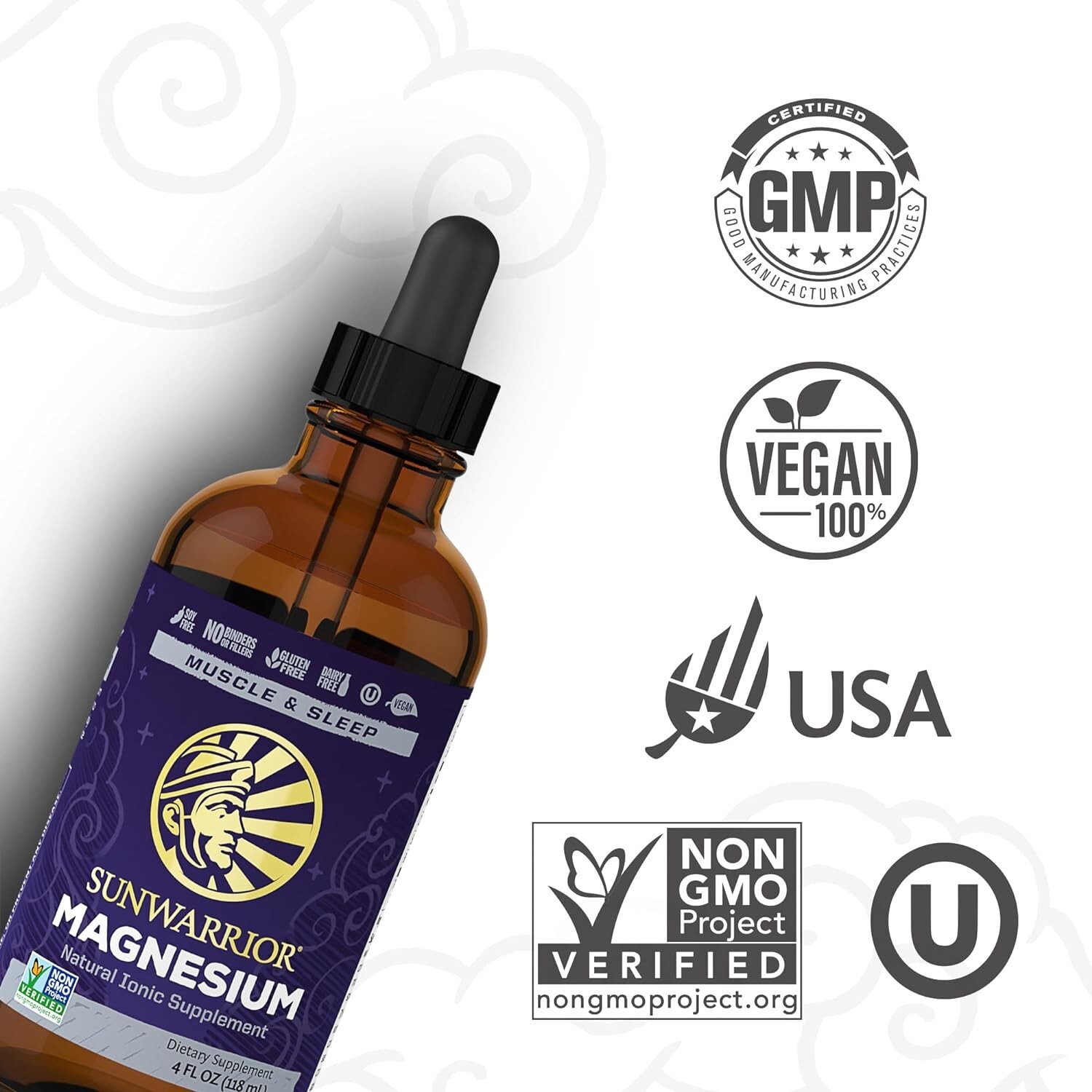 Sunwarrior Magnesium Natural Ionic Liquid Supplement Drink Additive Features