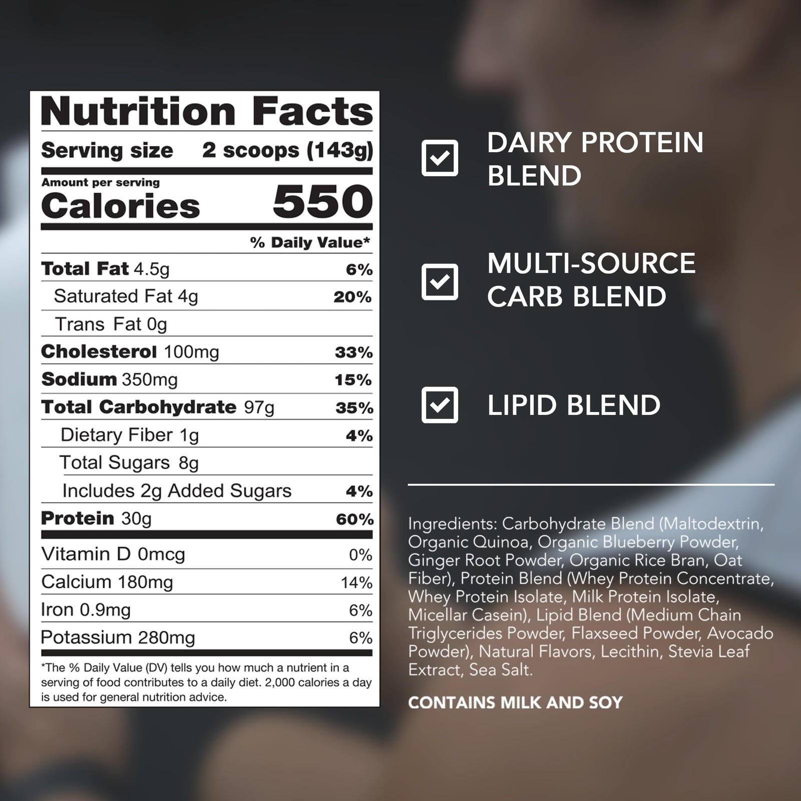 Proteina 5 Lbs En Polvo 30g Para Ganar Masa Muscular Mujer Hombre Sabor Vainilla