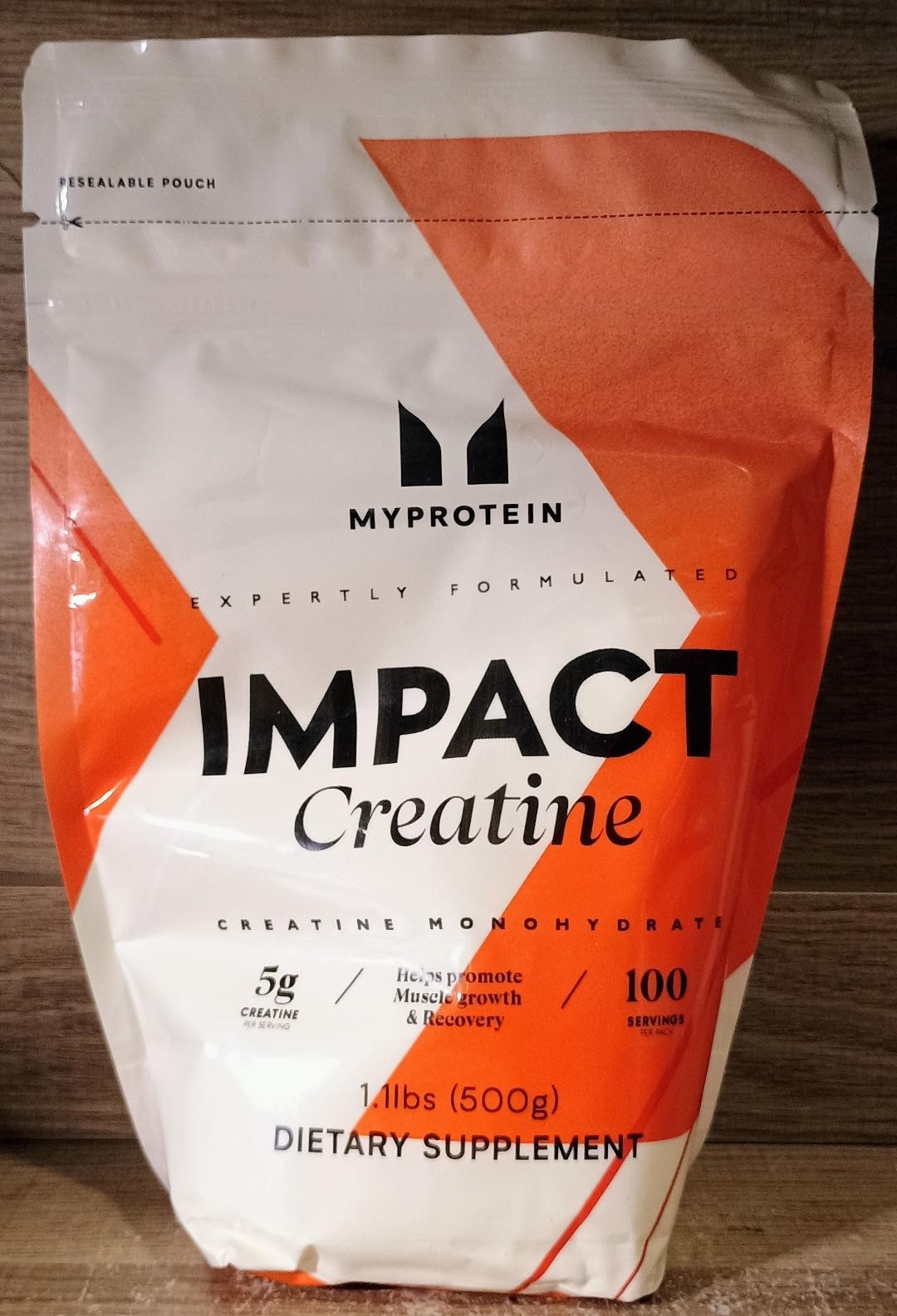 MyProtein Impact Creatine Monohydrate Powder 1.1 lbs 100 Servings exp 2/26
