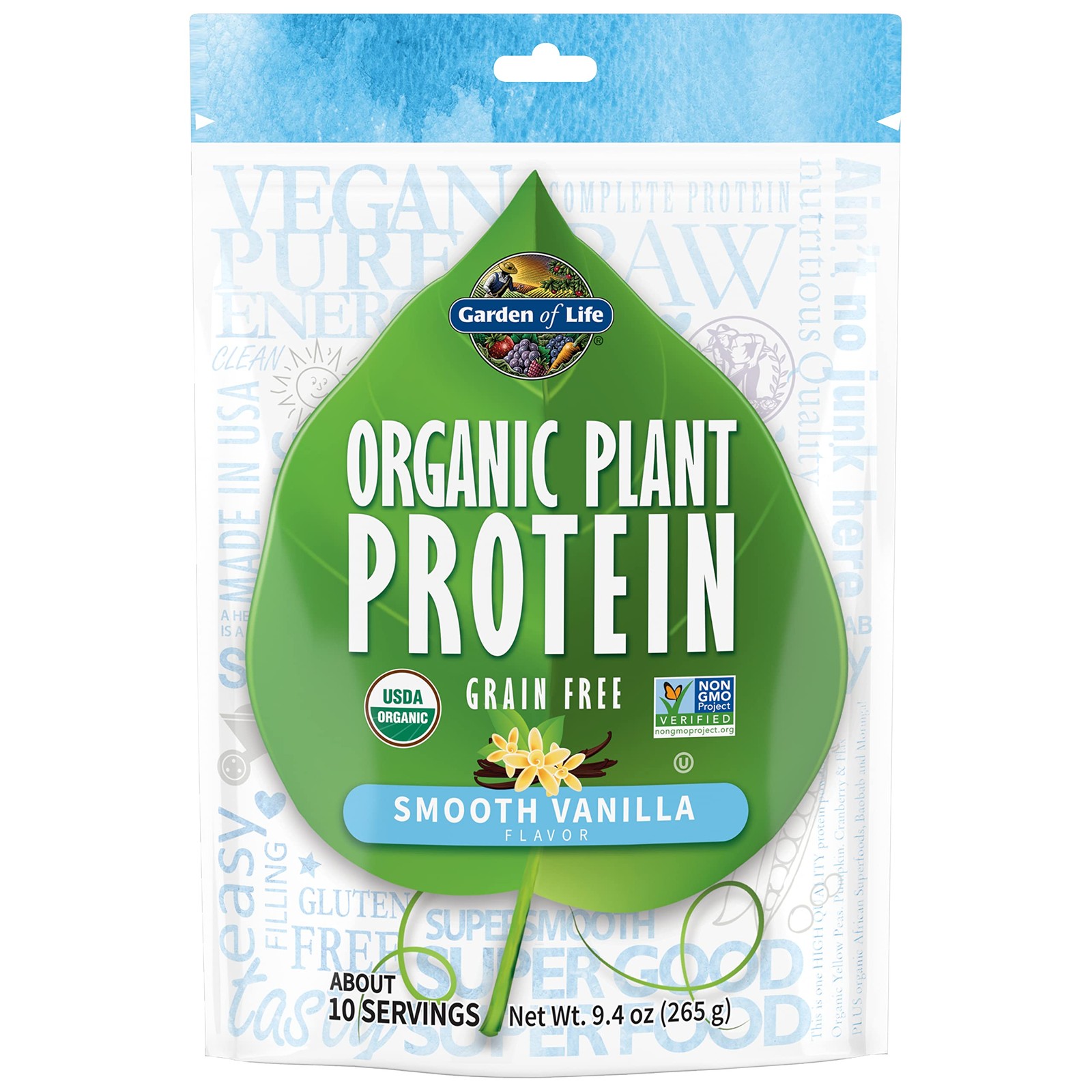 Garden Of Life Organic Plant Protein Vanilla Flavor Protein Powder Probiotics