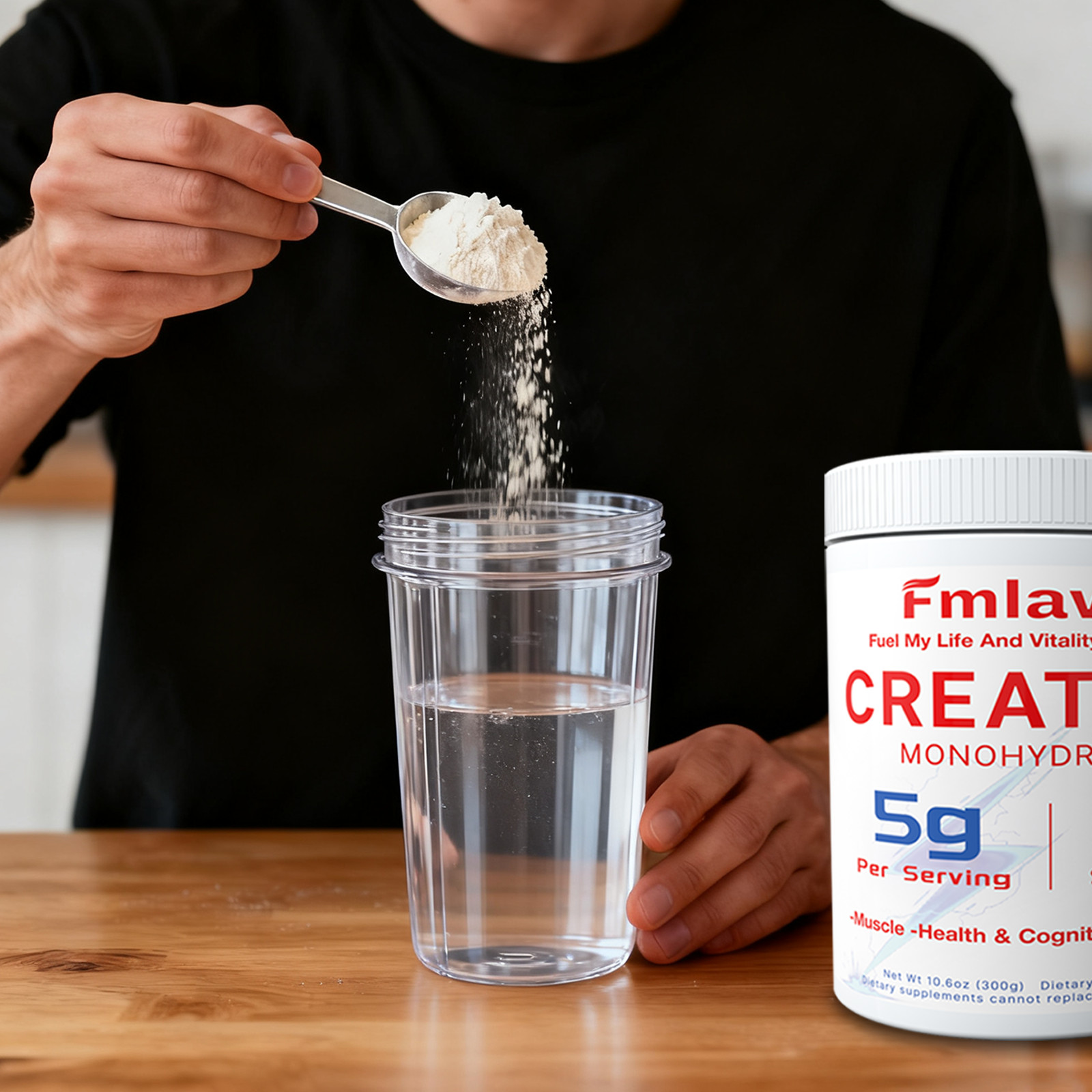 Micronized Creatine Monohydrate Powder 300g, 60 Servings, Unflavored Creatine US