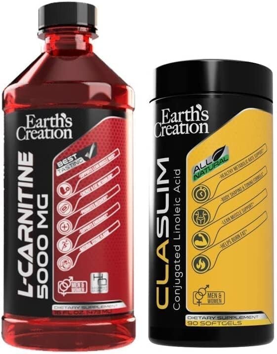 Earth’s Creation Liquid Carnitine 5000 With CLA Bundle