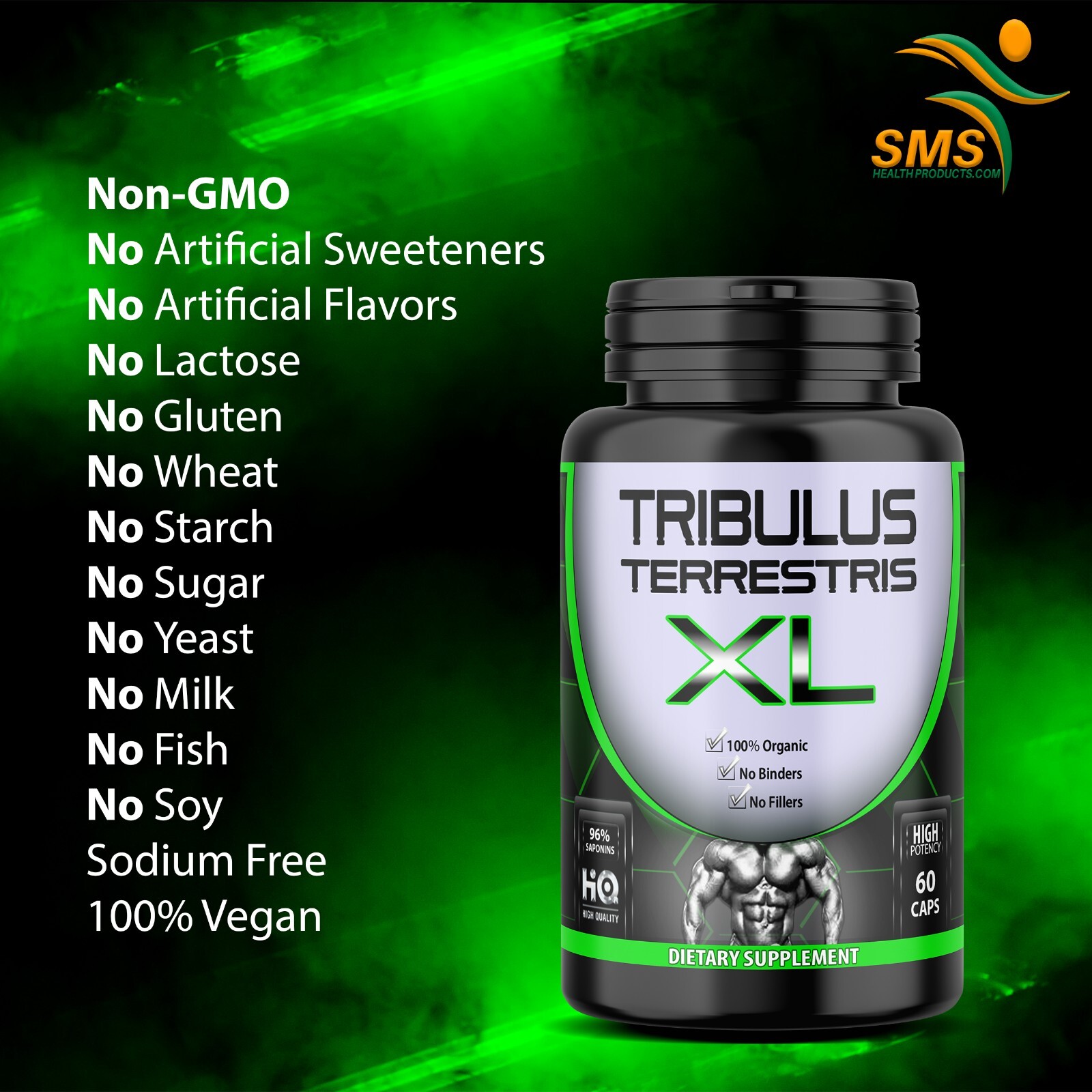 TRIBULUS TERRESTRIS 96% SAPONINS EXTRACT GYM WORK OUT DIETARY SUPPLEMENT 3 X