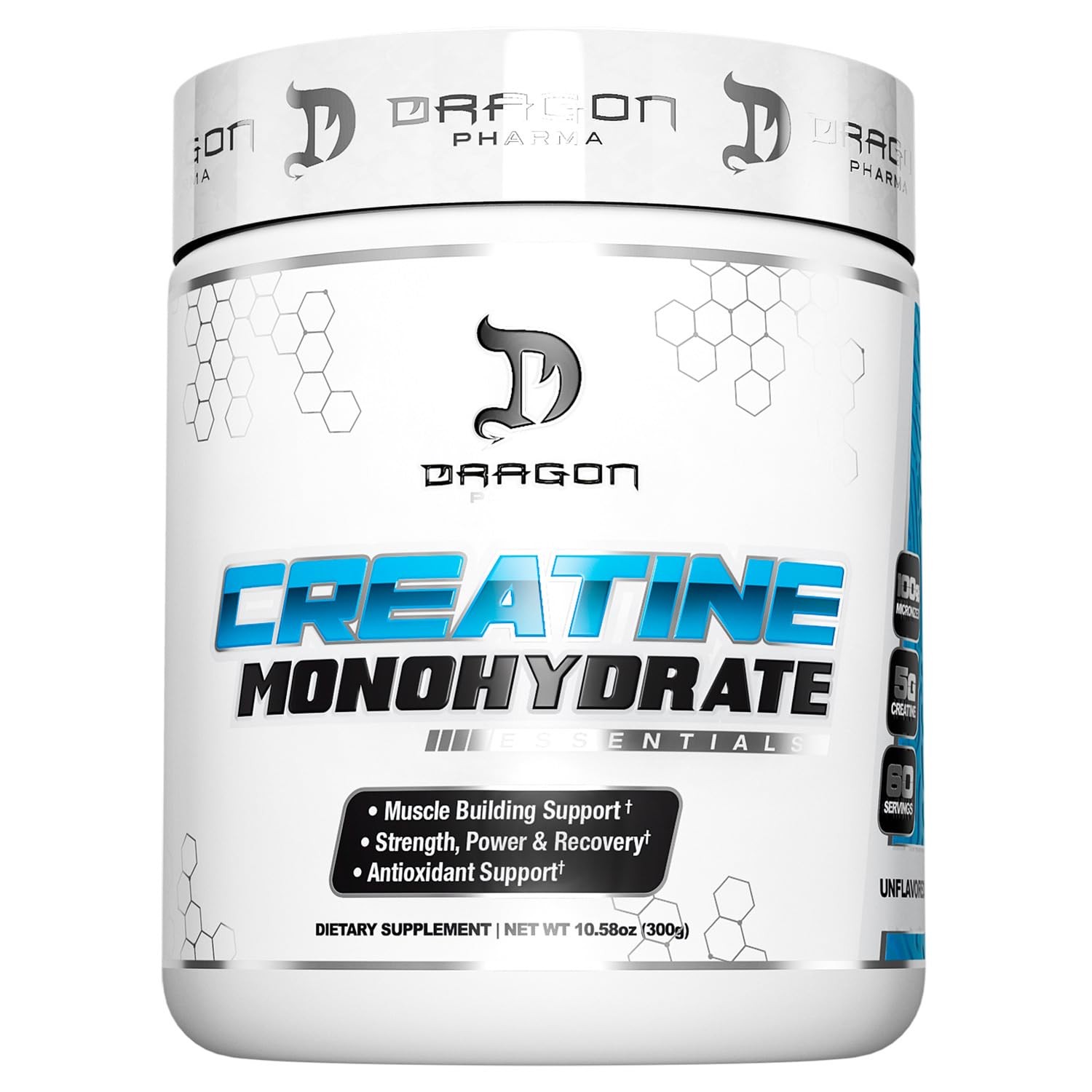 DRAGON PHARMA Creatine Monohydrate, Aid Muscle 10.58 Ounce (Pack of 1)