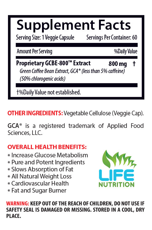 Fashion Slimming Coffee – Green Coffee Extract GCA 800mg – Metabolism Diet 3B