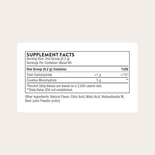 Micronized Creatine Monohydrate Powder 5g 60 Servings Strawberry