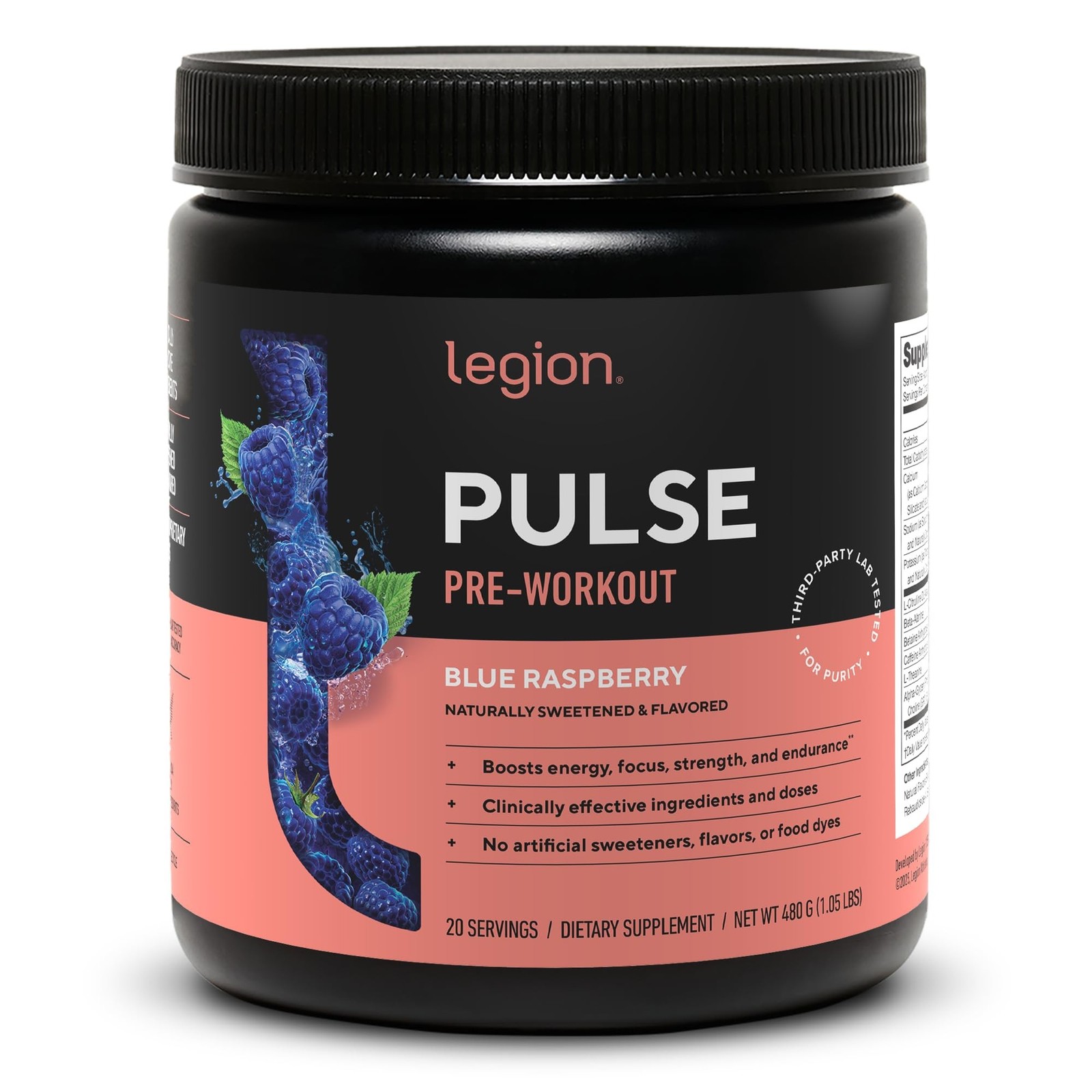 LEGION Pulse Pre Workout – All Natural Nitric Oxide Preworkout Drink to Boost…