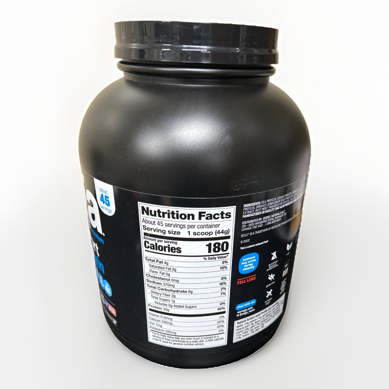 VEGA VEG00858 Sport Protein Powder, Chocolate – 4LB 5.9oz Exp-08/17/2026