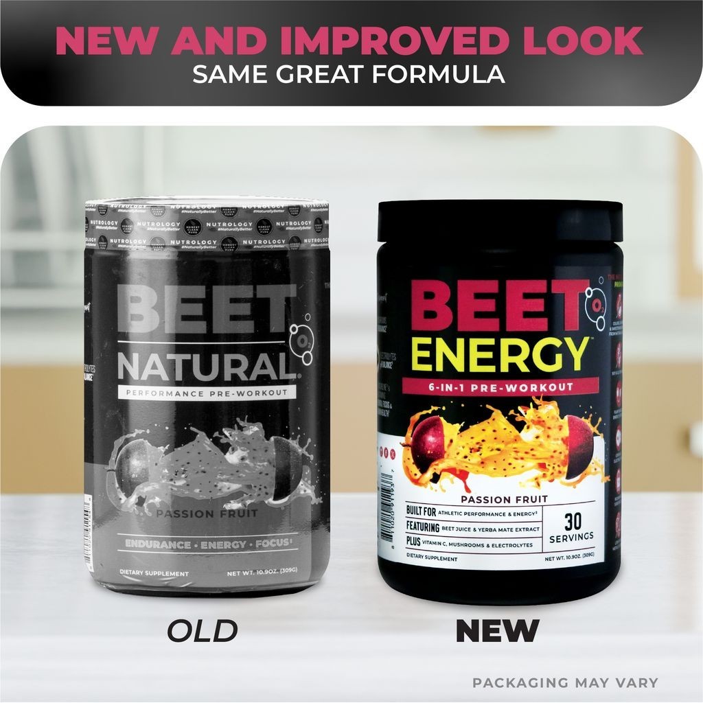 Beet Natural O2 – All-Natural Pre-Workout-Beet Root Powder-Passion Fruit-20 ser