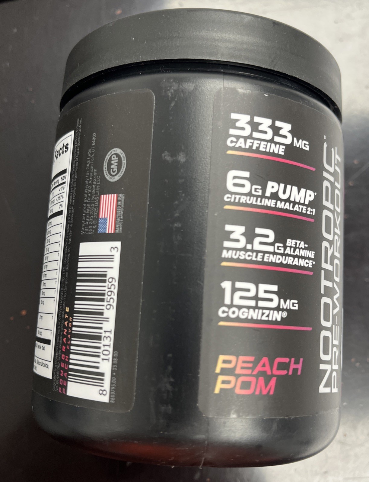 BUCKED UP NOOTROPIC PRE-WORKOUT PEACH POM HIGH STIM 30 SERV – 12.5 OZ EXP. 10/27