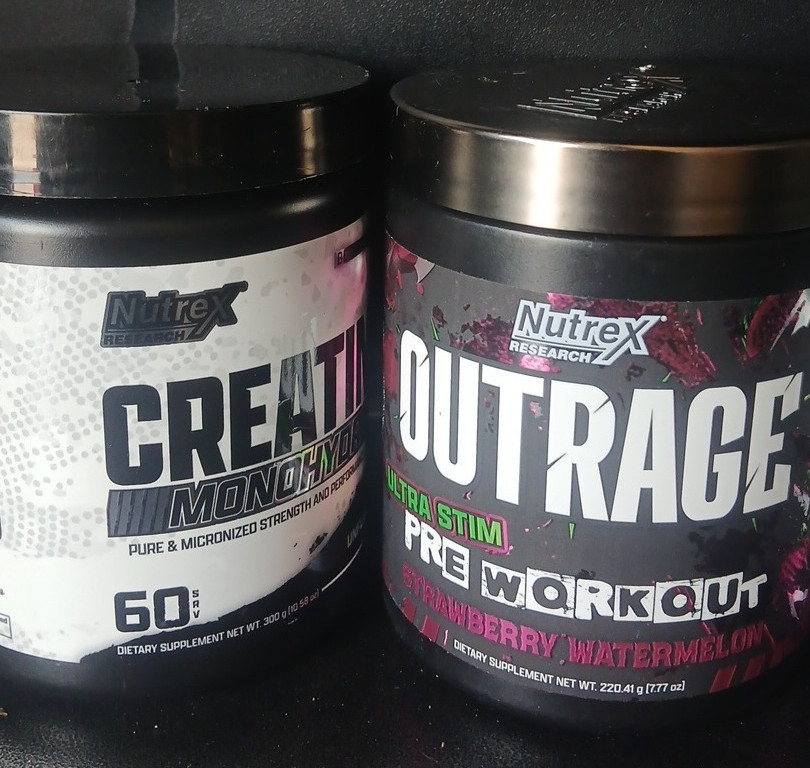 NUTREX OUTRAGE Extreme Pre-Workout Ultra Stim 215 Servings Total Podium Creatine