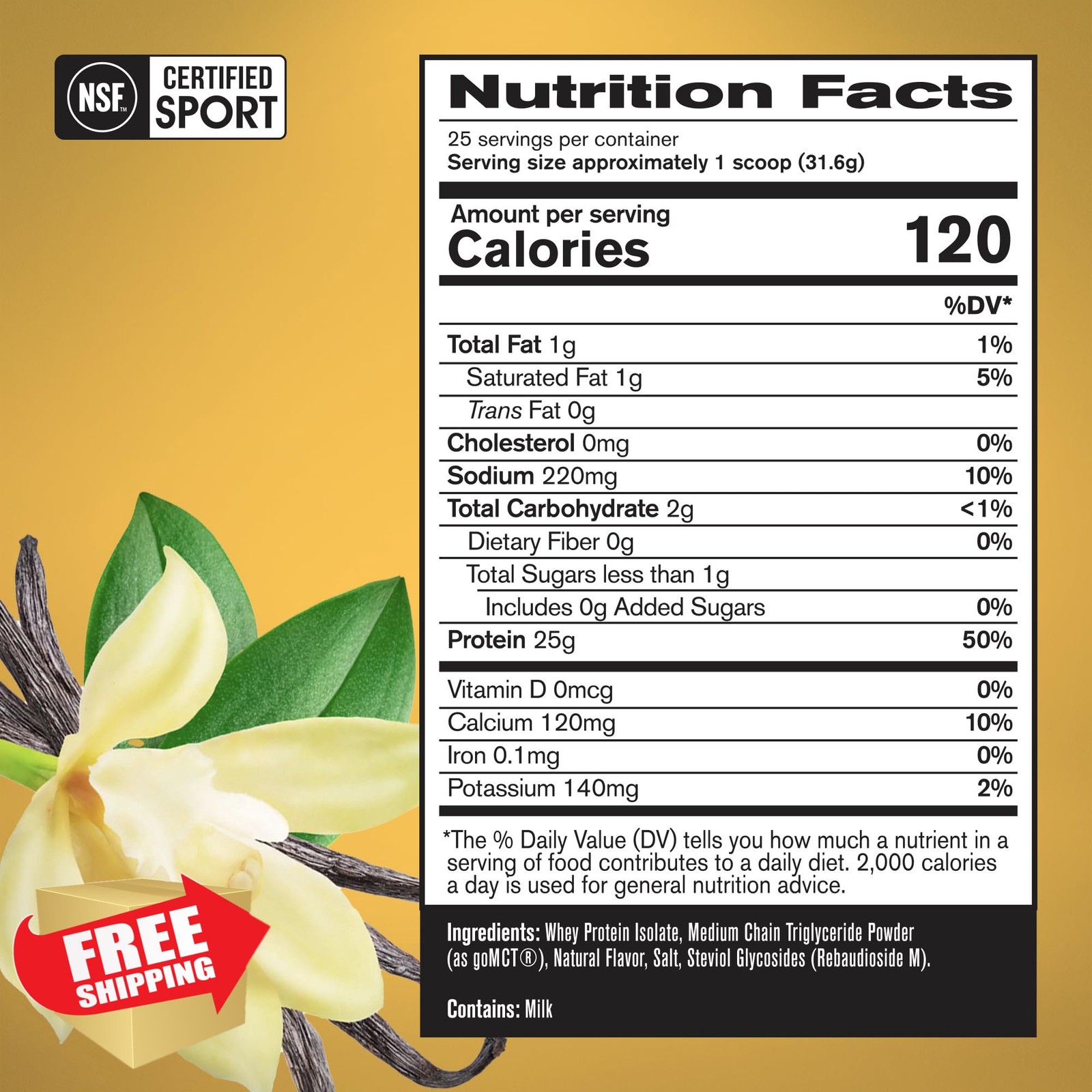 BARE PERFORMANCE NUTRITION Whey Vanilla 25 Servings
