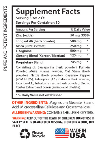 maca root for men – LONGJACK SIZE UP PILLS – tongkat testosterone – 1 Bottle
