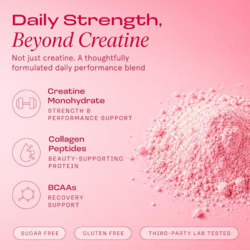 Peach Perfect Creatine Powder Women Pink Lemonade 30 Servings