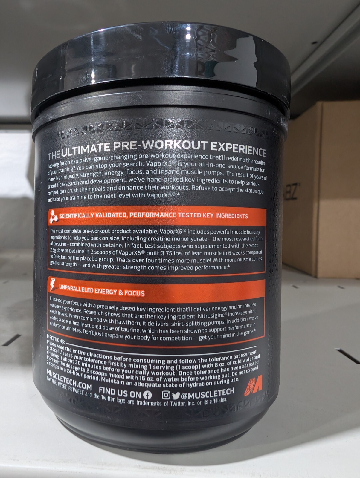 MuscleTech Vapor X5 Blue Razz Freeze Pre Workout Powder *EXP 8/2026*