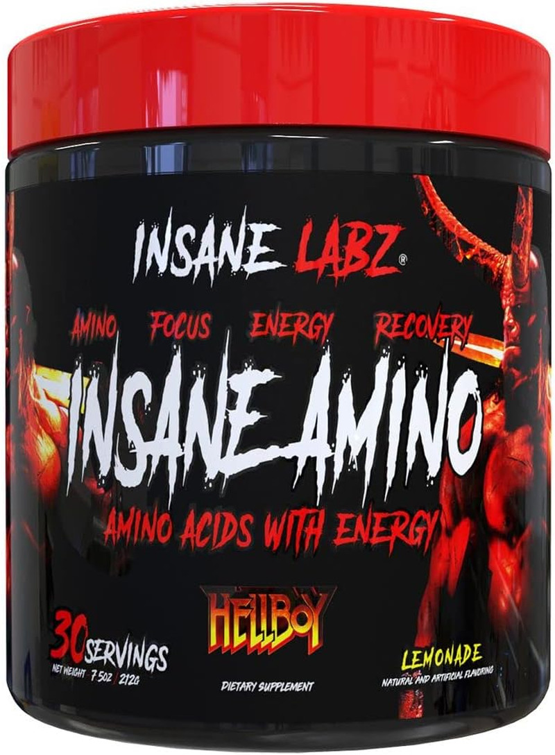 Insane Amino Hellboy Edition, BCAA with Energy Focus Muscle Recovery, Intra Work