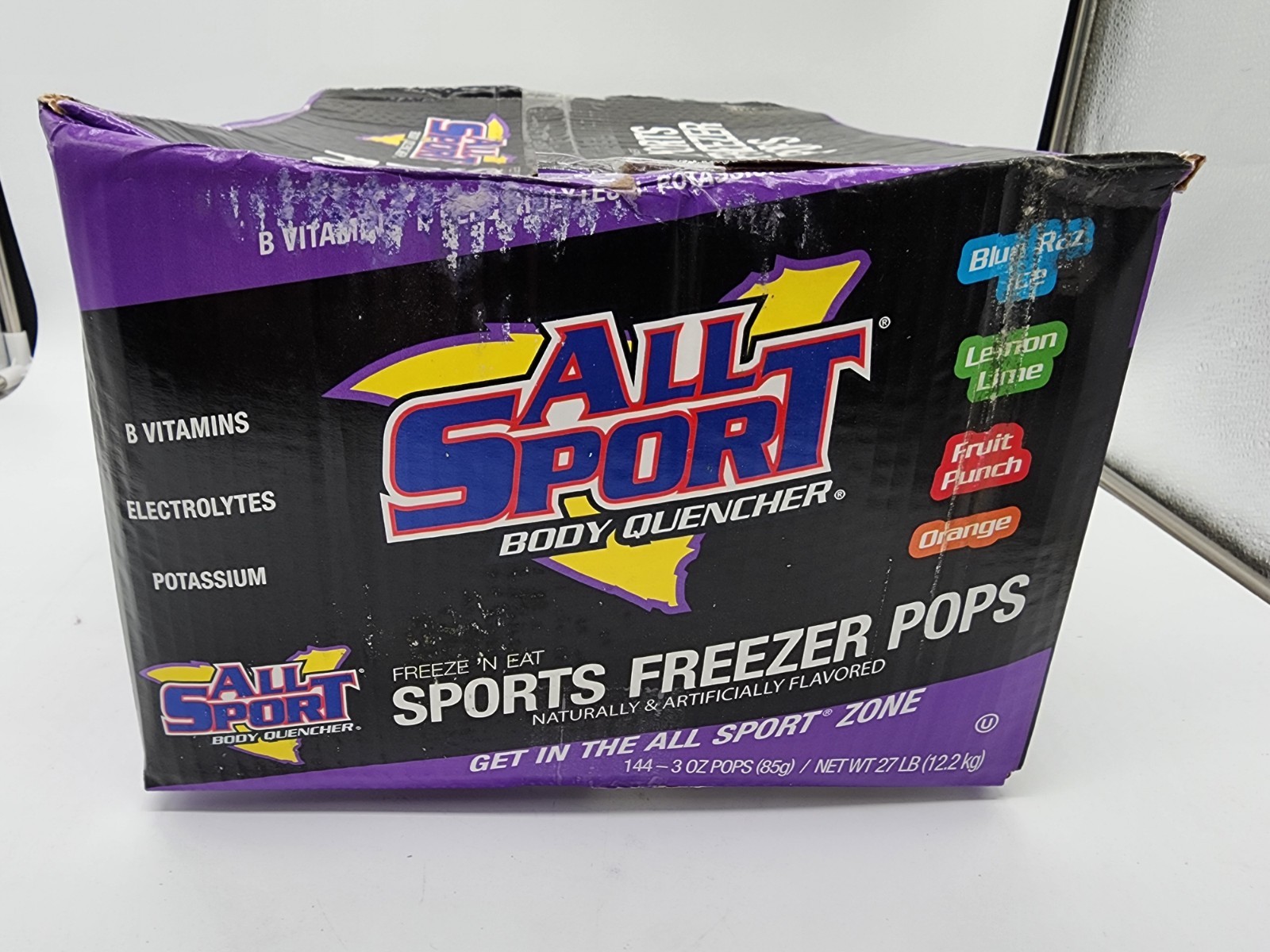 All Sport Freeze Pops 144 Ct 3oz Variety Electrolyte Freezer Pops Bulk