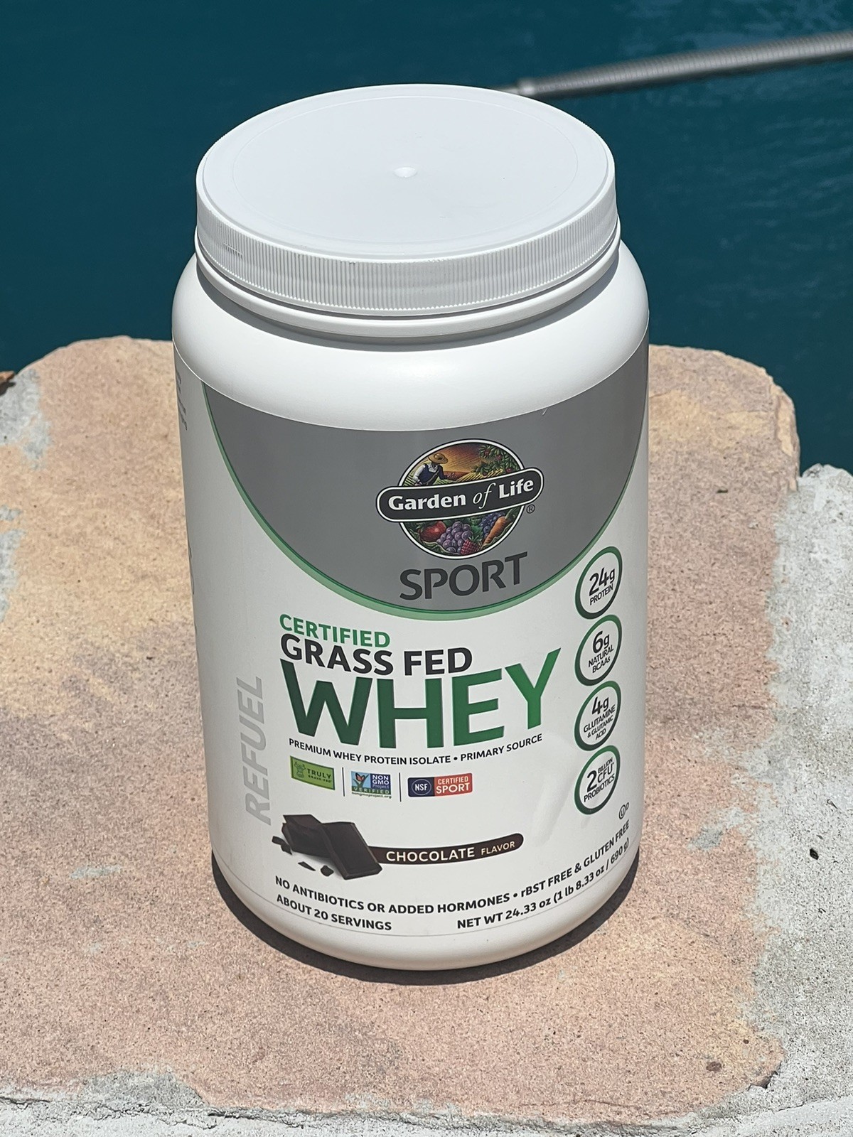 Garden of Life Sport Certified Grass Fed Whey Protein – Chocolate 9/2026 24.33oz