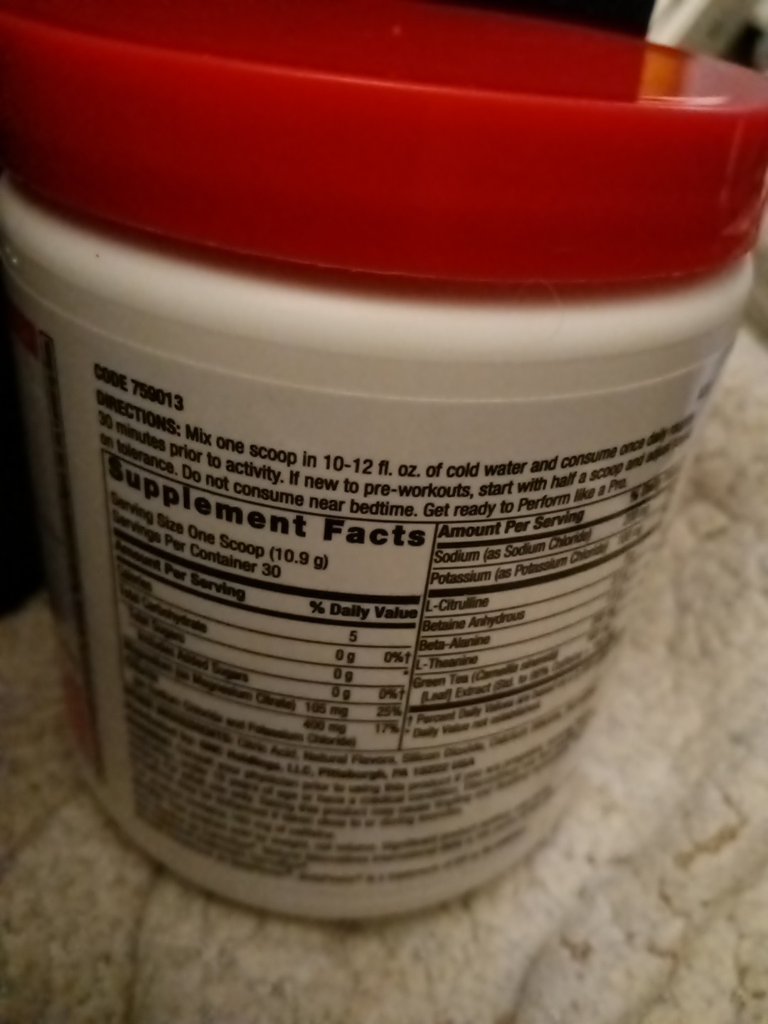 GNC Pro Performance Pre-workout Watermelon 30 Servings Exp;04/2026
