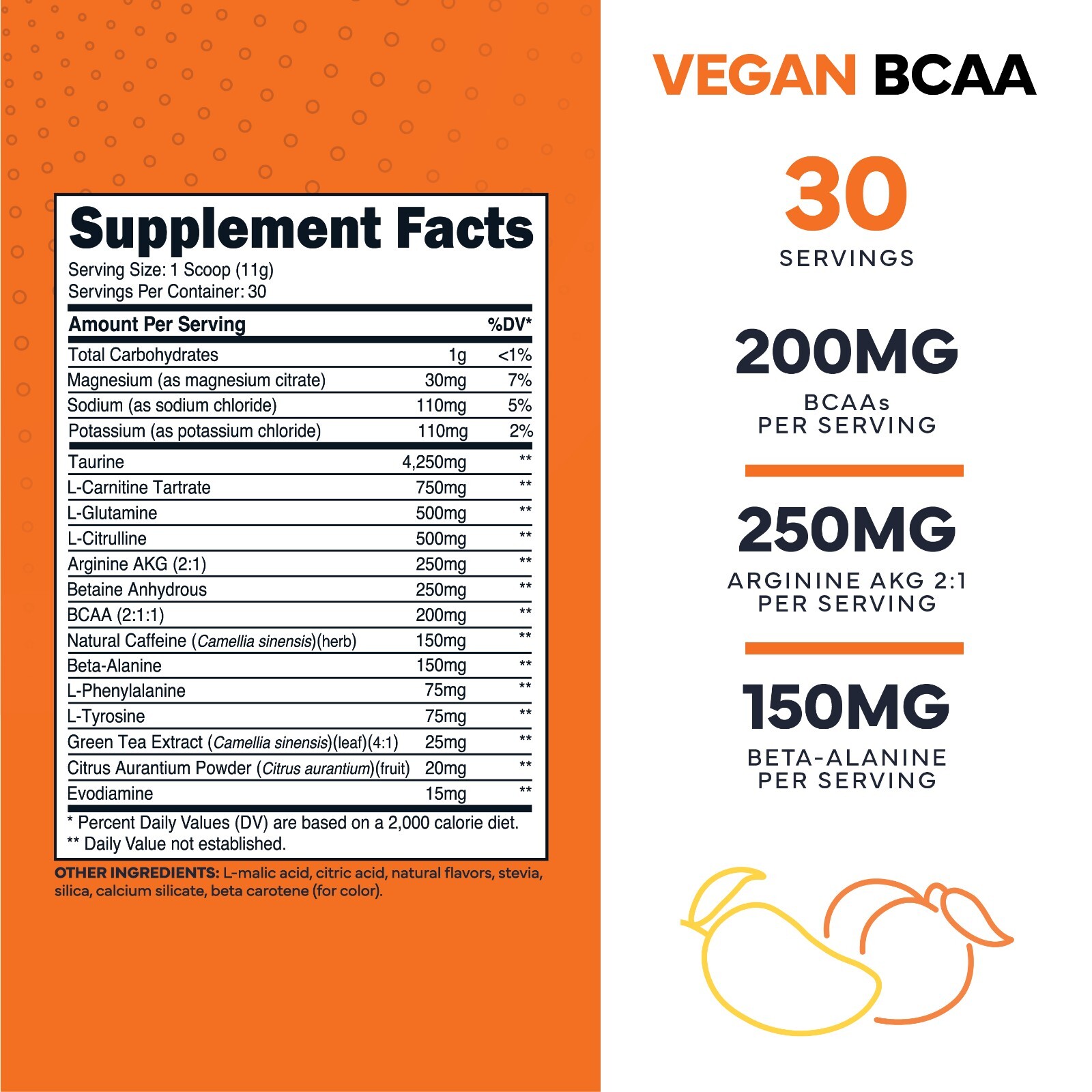 Type Zero AminoBurn – Natural Pre Workout + BCAA (Peach Mango | 30serv)