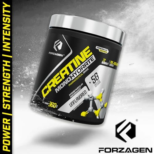Creatine Monohydrate Powder Unflavored Micronized 72 Servings