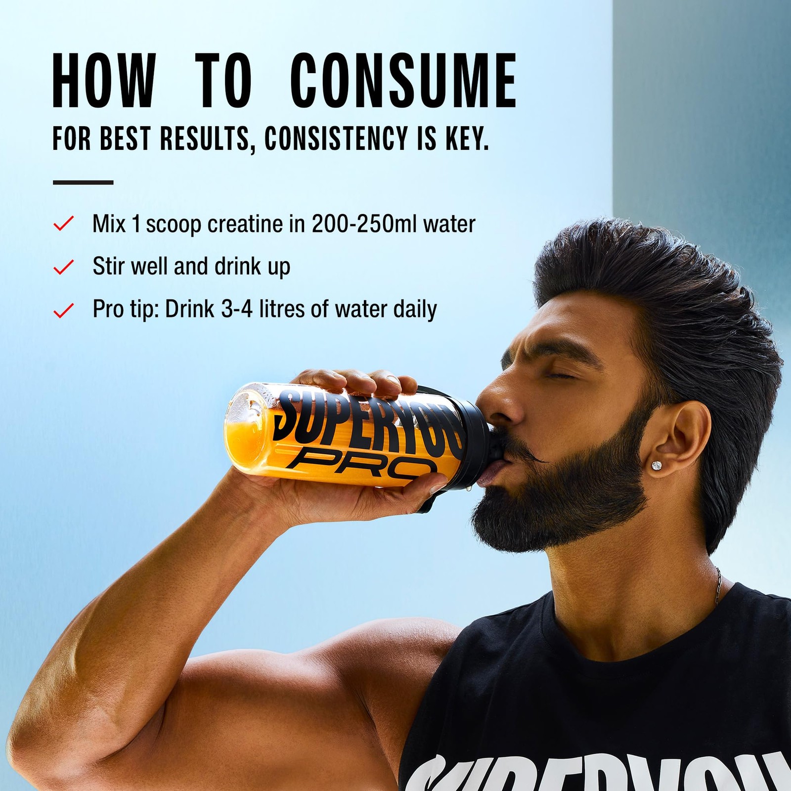 SuperYou Pro Micronized Creatine Powder Zesty Lemon 112g 33 Servings