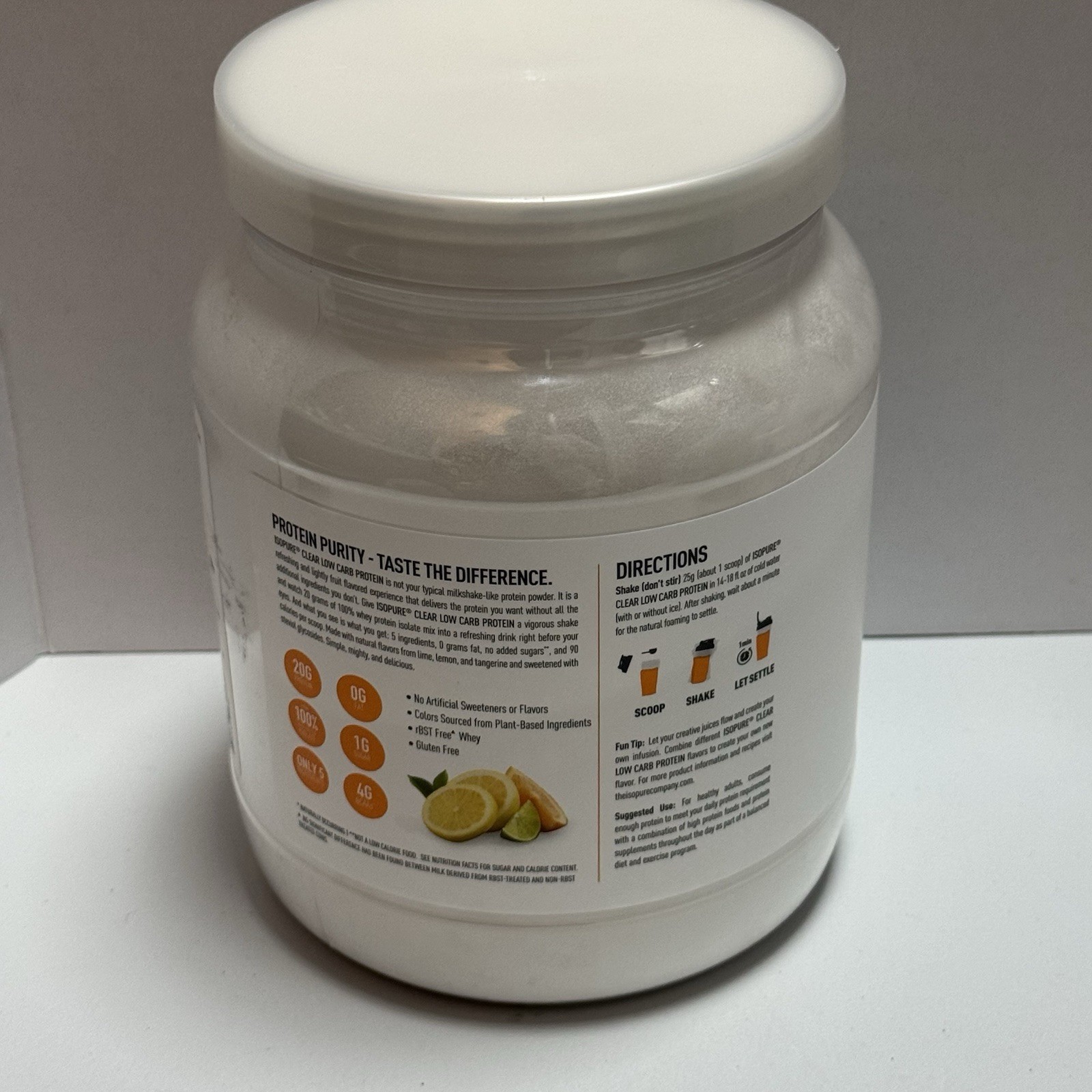 Isopure Clear Low Carb Protein Powder Citrus Lemonade 14.1oz NEW SEALED EXP 5/27