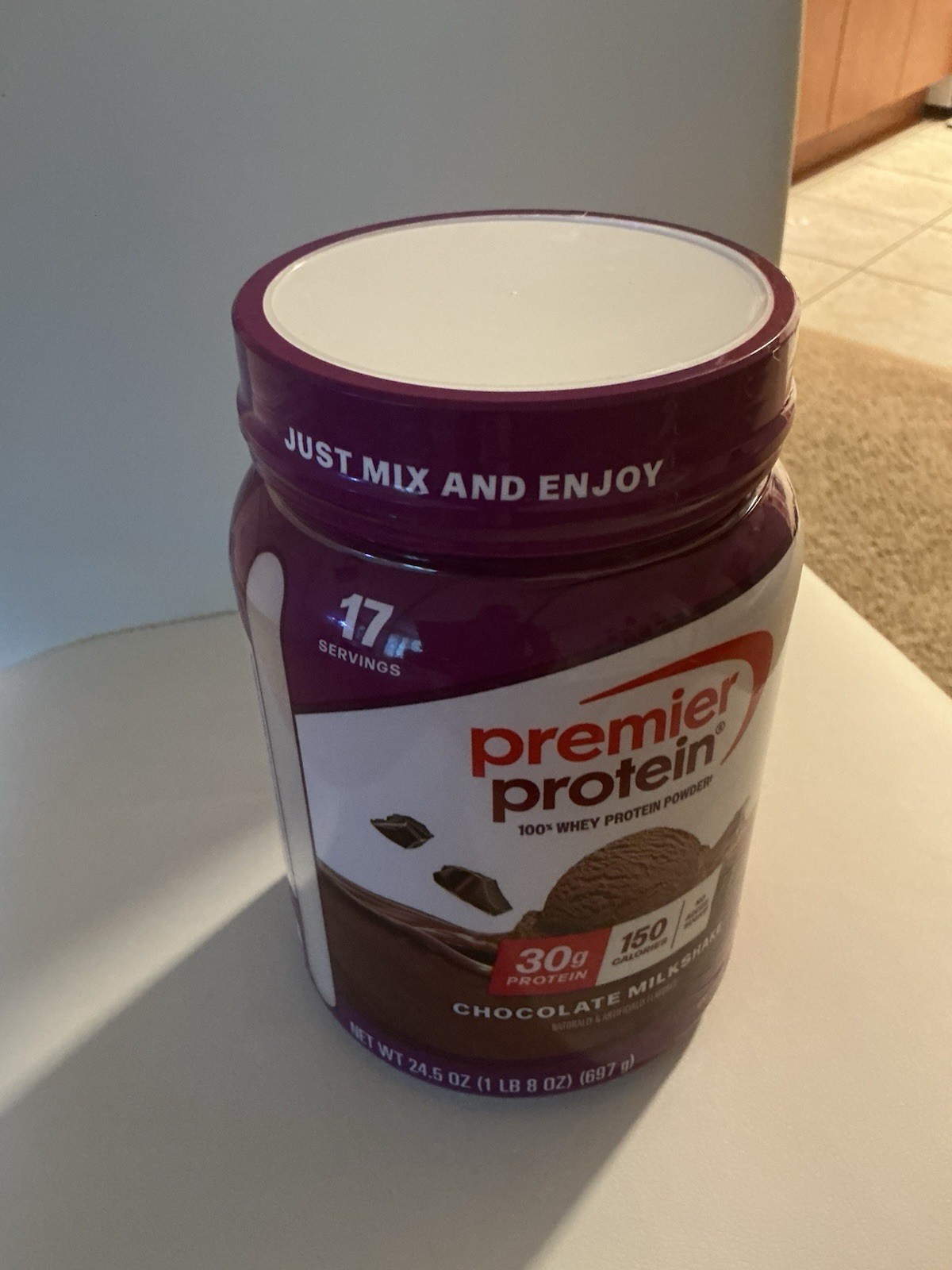 Premier Protein 100% Whey Protein Powder, Chocolate Milkshake Flavor, 24.5 oz
