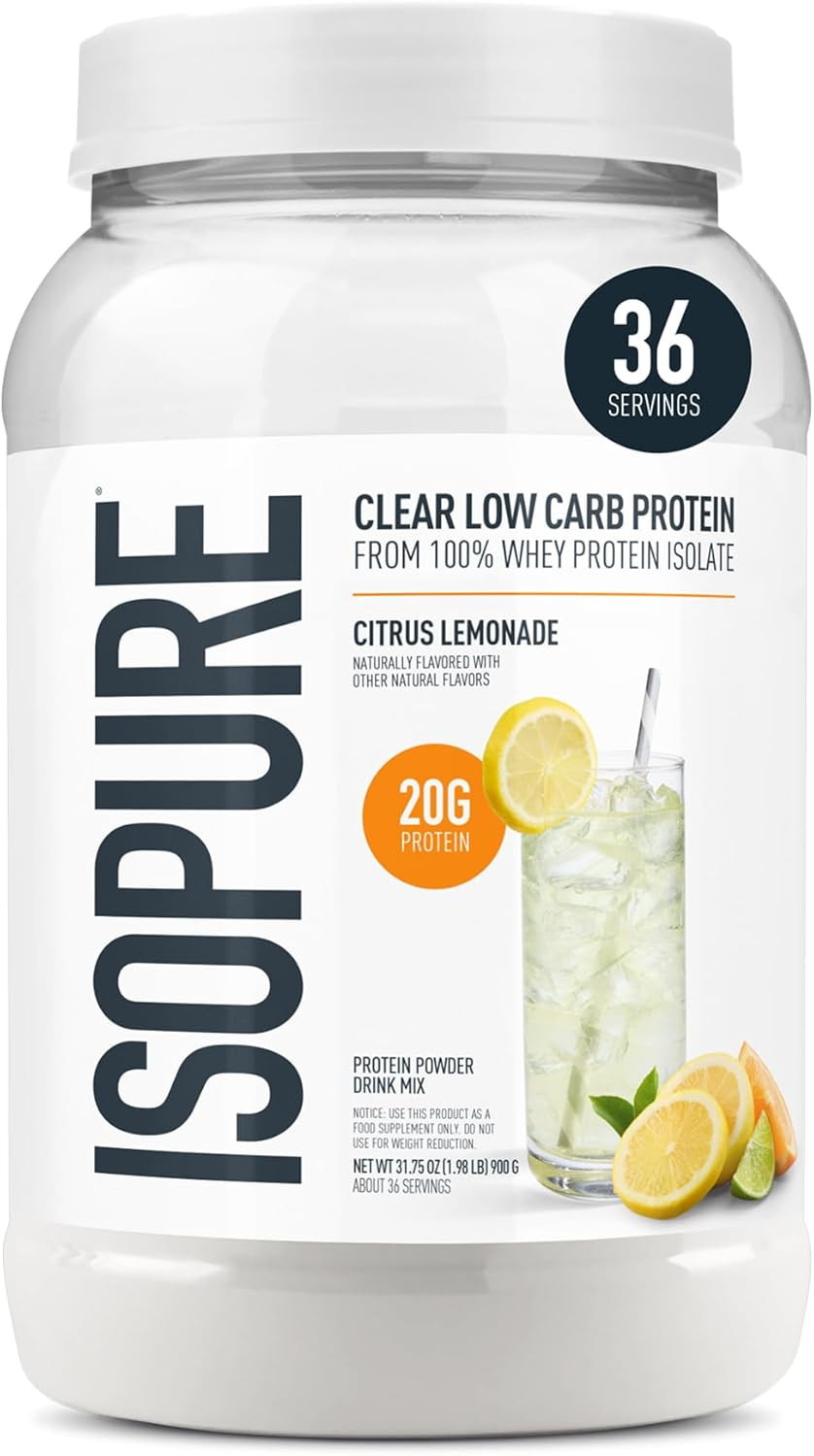 Clear Whey Isolate Protein Powder, Lactose Free, Gluten Free, Naturally Flavored
