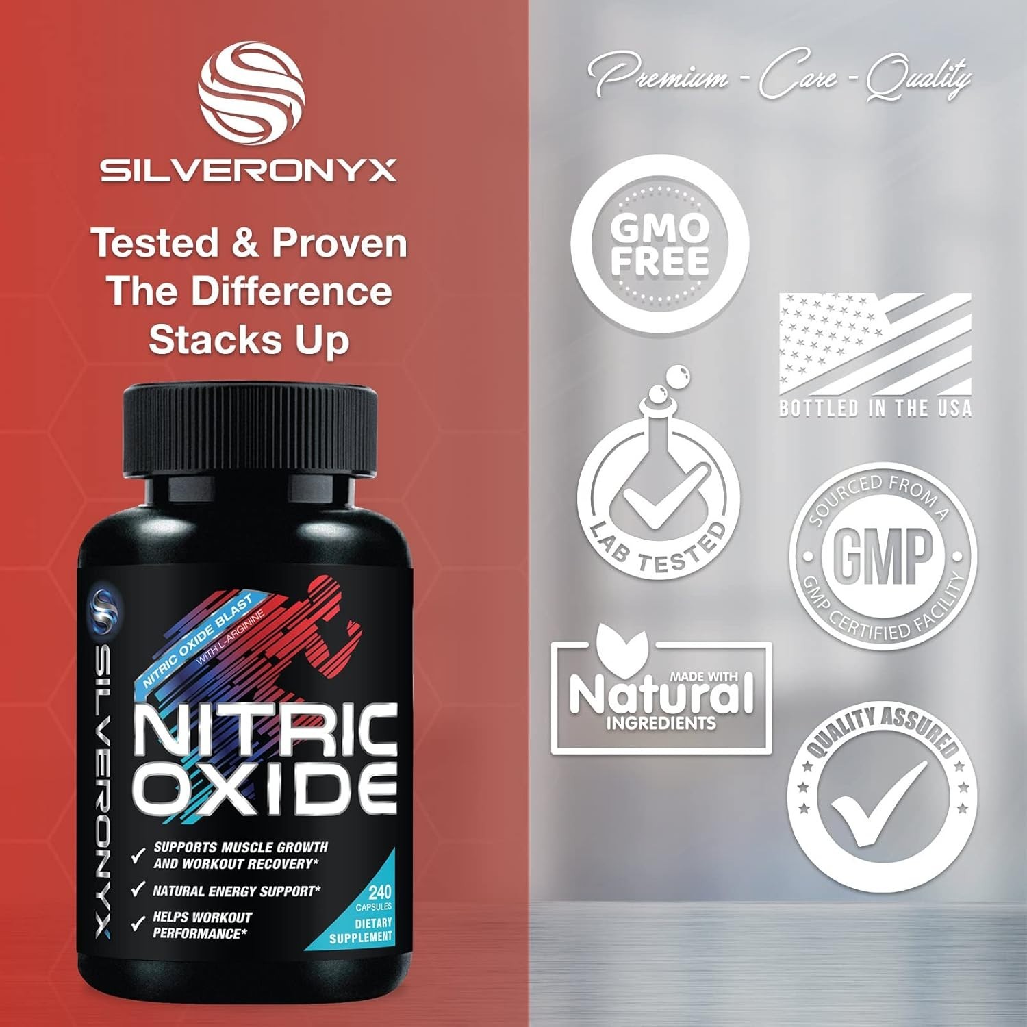 Nitric Oxide Booster 3X Strength L-Arginine Citrulline Alanine Caps