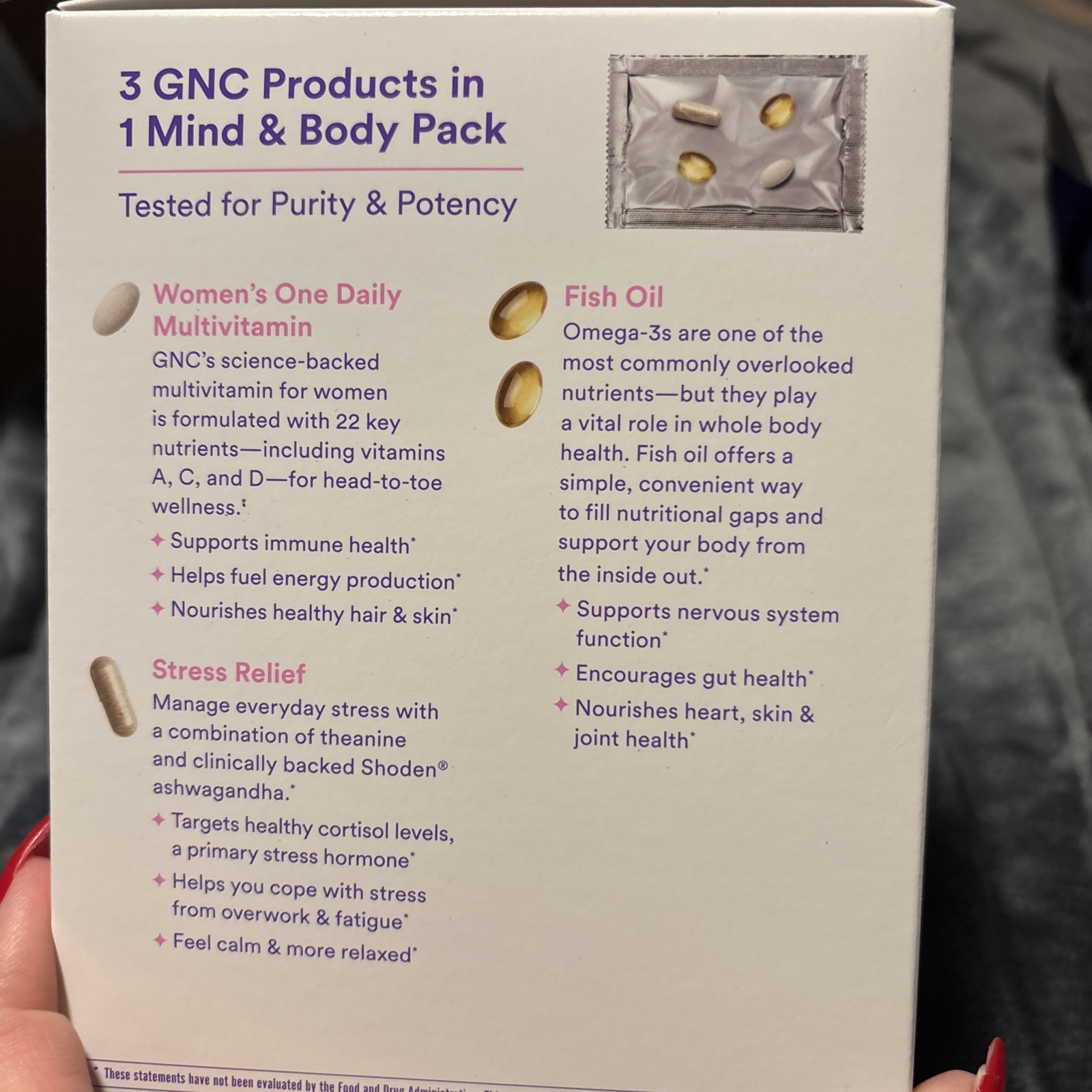 GNC Women’s Wellness Stress Relief Vitapak Program 30 Day Exp: 07/27