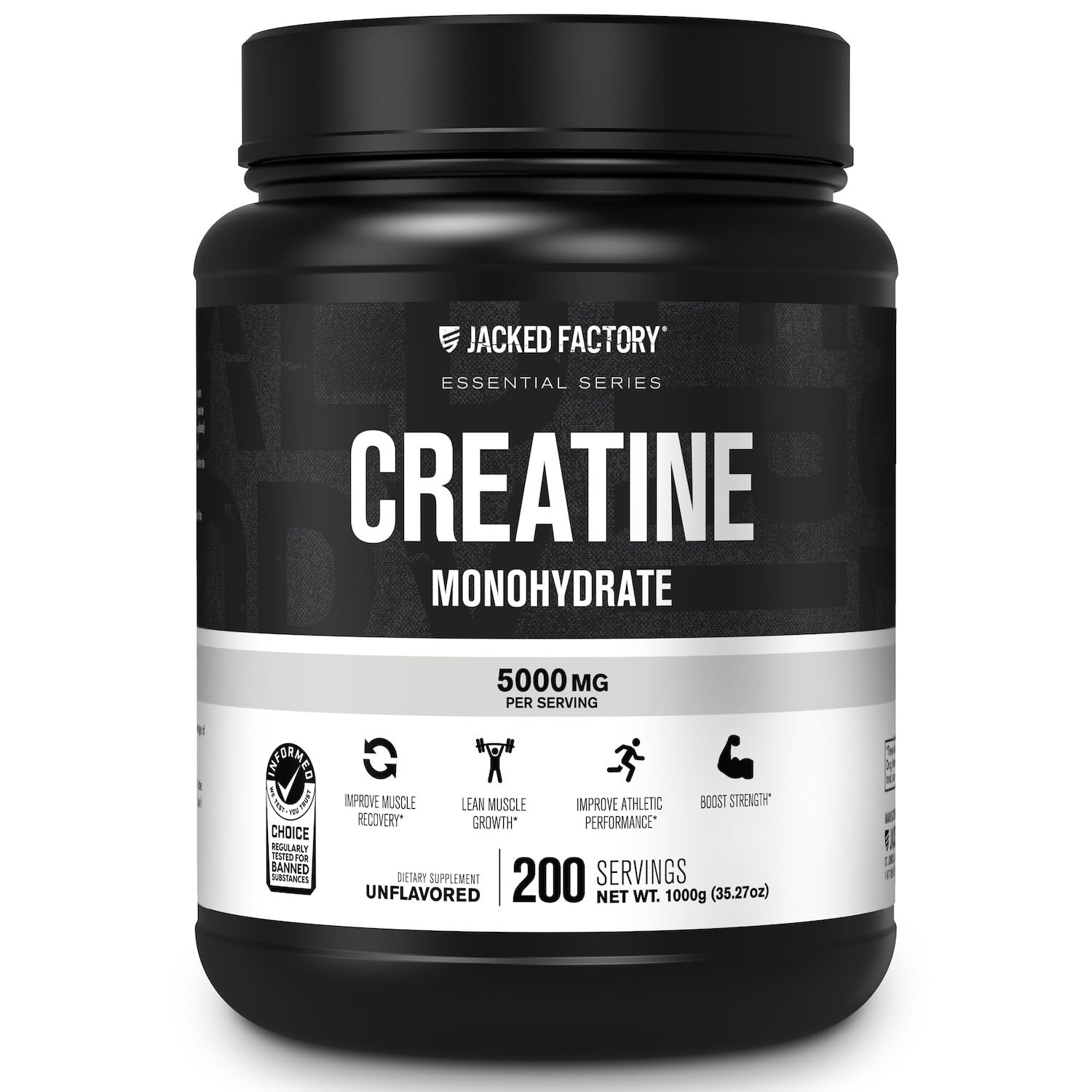 Creatine Monohydrate Powder 1000g – 5g Daily Creatine Supplement for Men and Wom