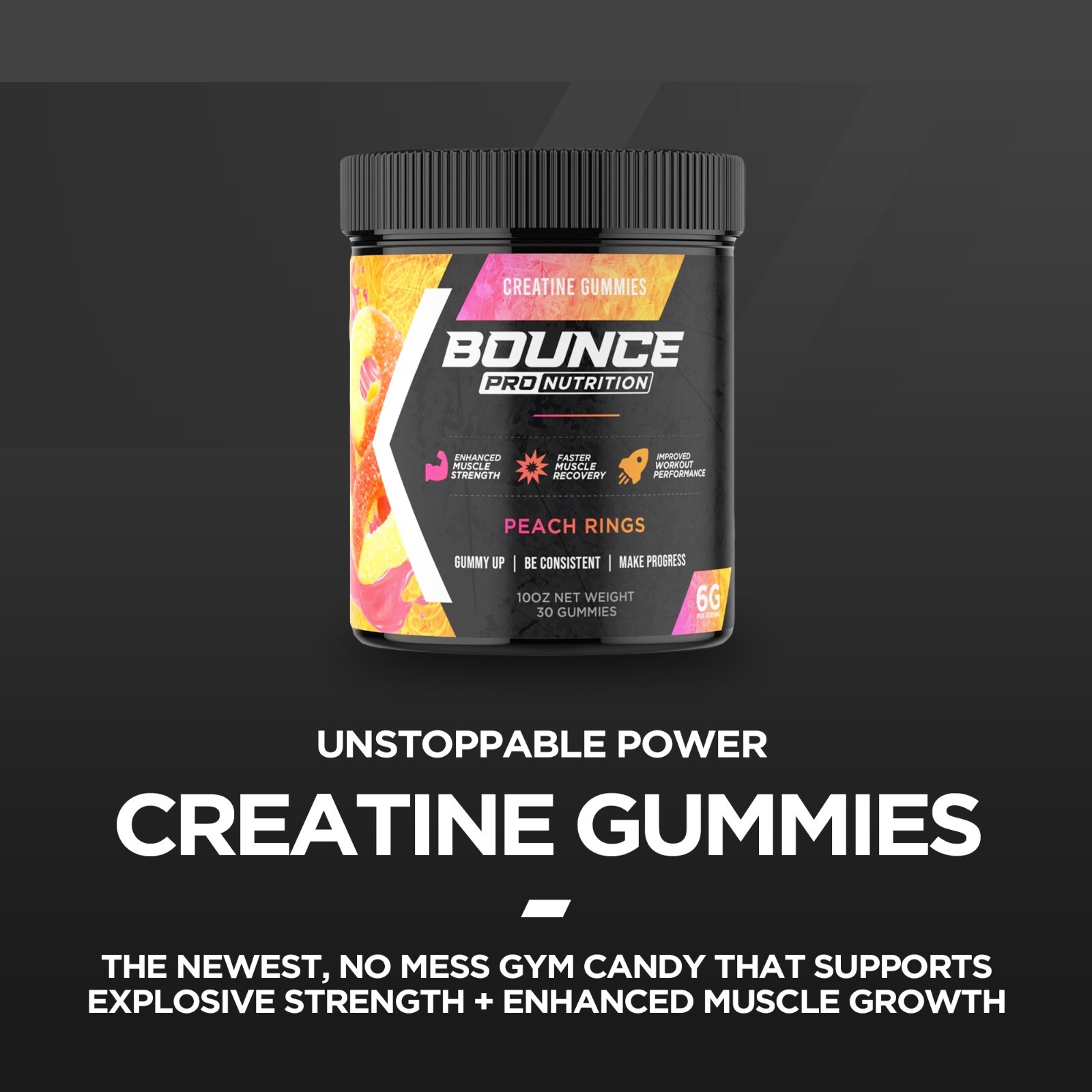 Creatine Gummies – Peach Rings
