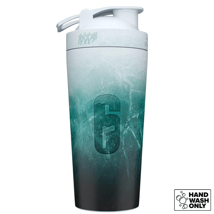 G Fuel Six Siege Black Ice Collector’s Box Tall Boy Metal Shaker Cup + Charm Tag