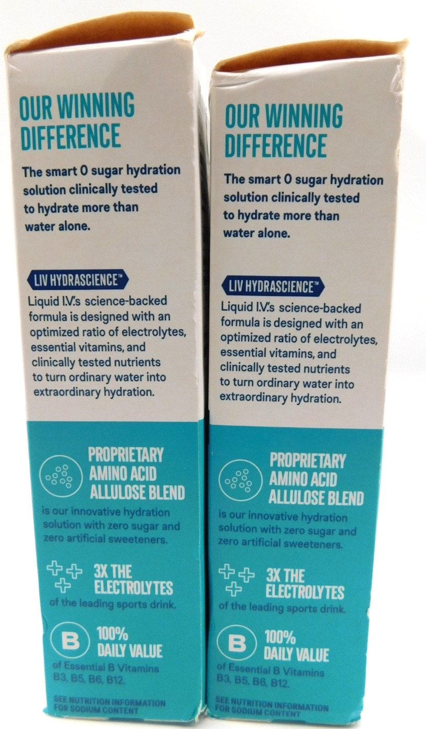 2- Liquid I.V. Mango PineApple Sugar Free, 12 On The Go Sticks Total, 9/27